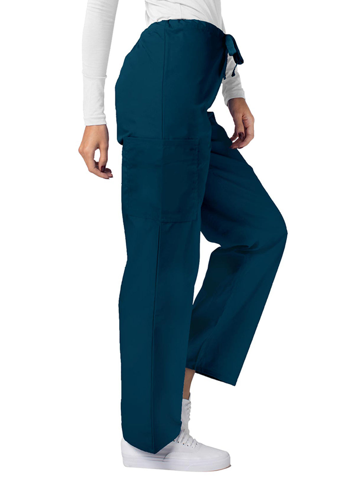 Unisex Natural-Rise Drawstring Tapered Leg Pant - 504 - Caribbean Blue