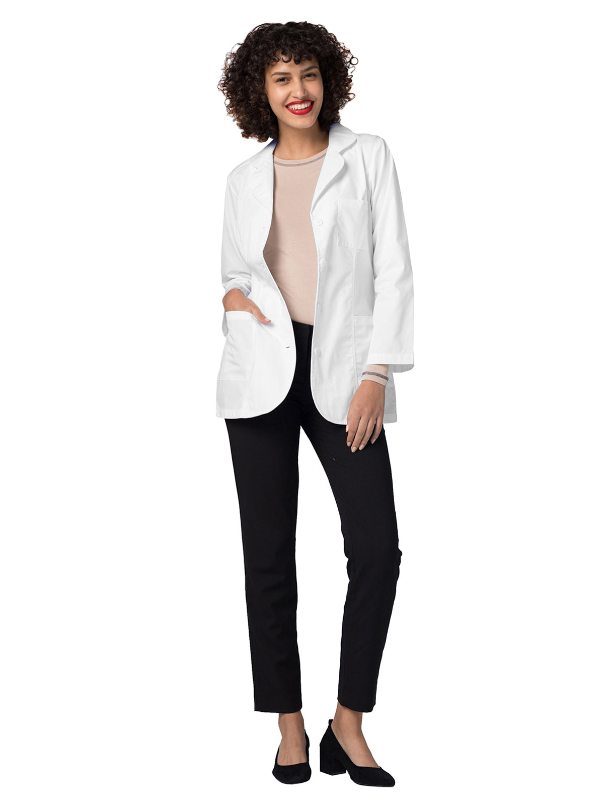 Women's Three-Pocket 30" Princess Cut Consultation Lab Coat - 806 - White