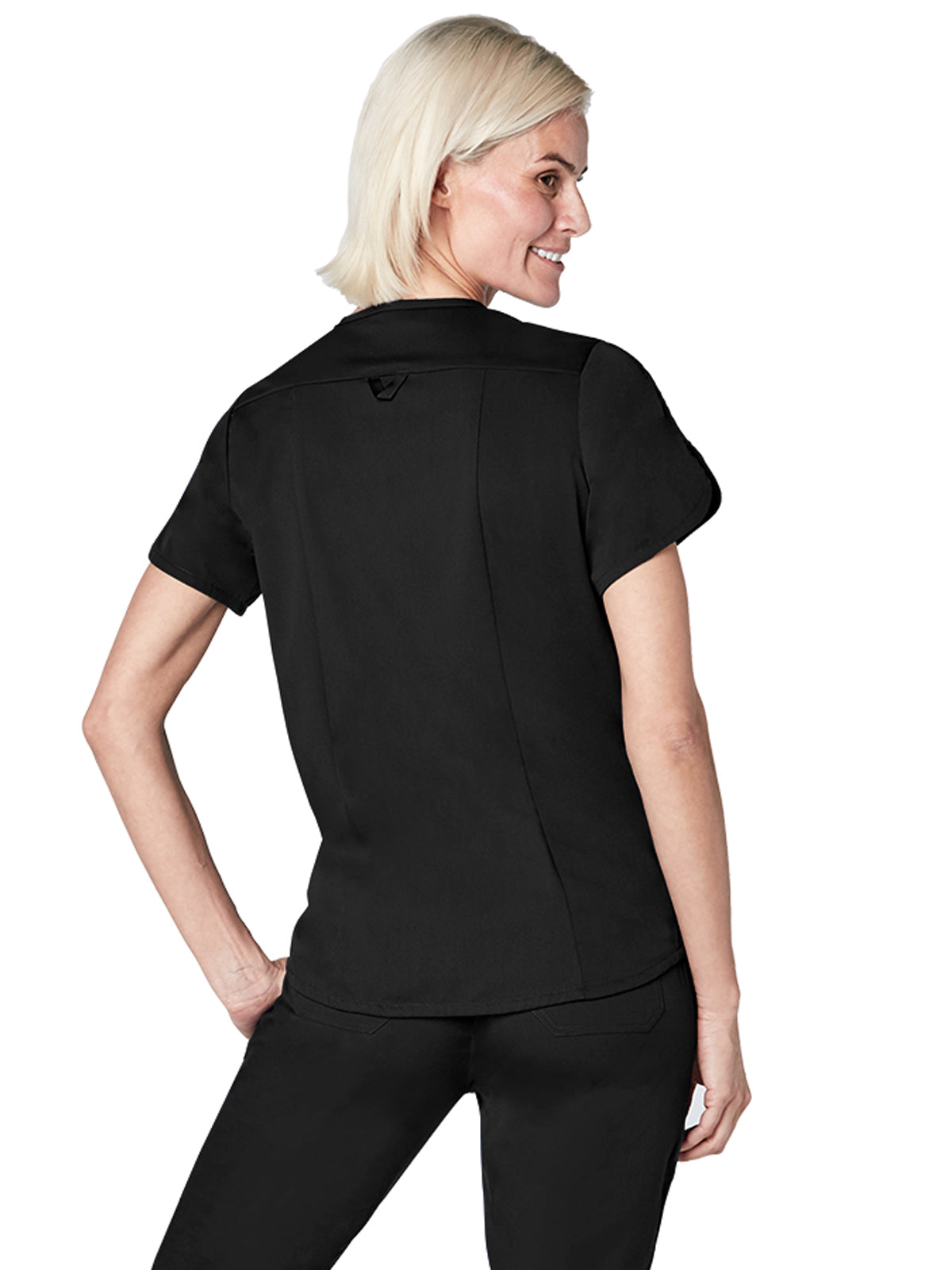 Women's V-Neck Top - P7002 - Black