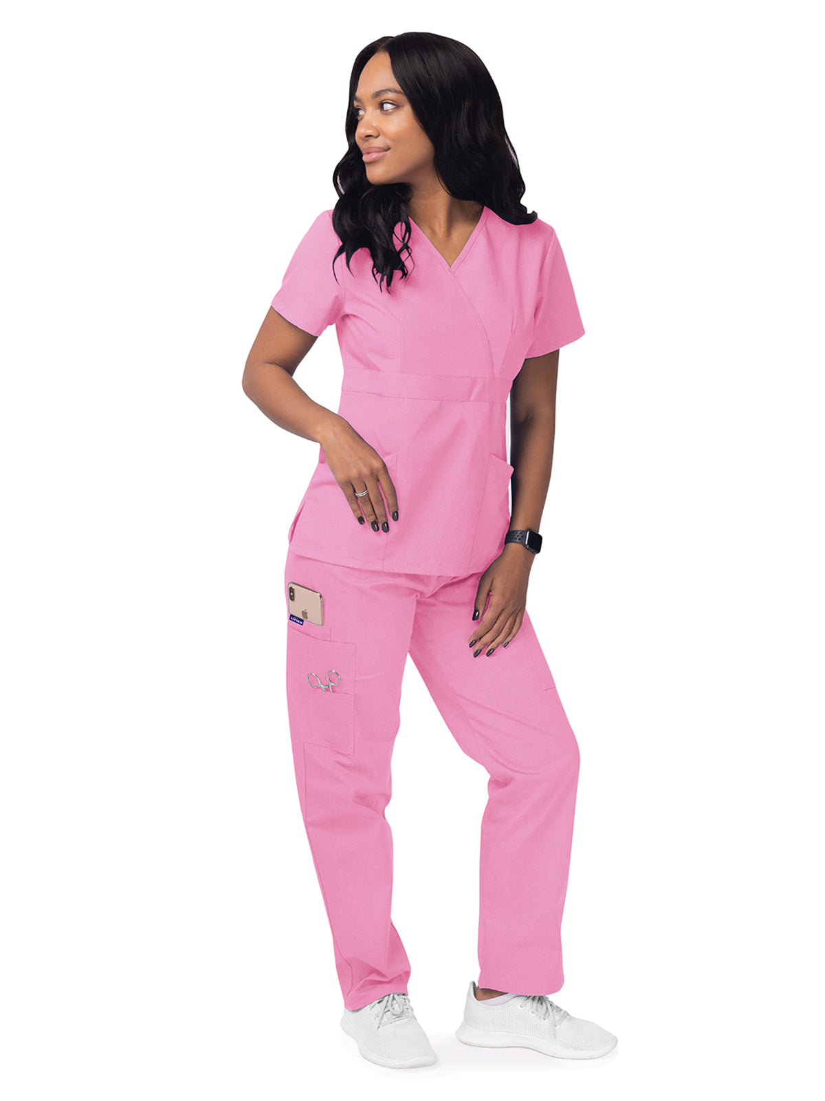 Women's Mock Wrap Top - S8302 - Sherbet