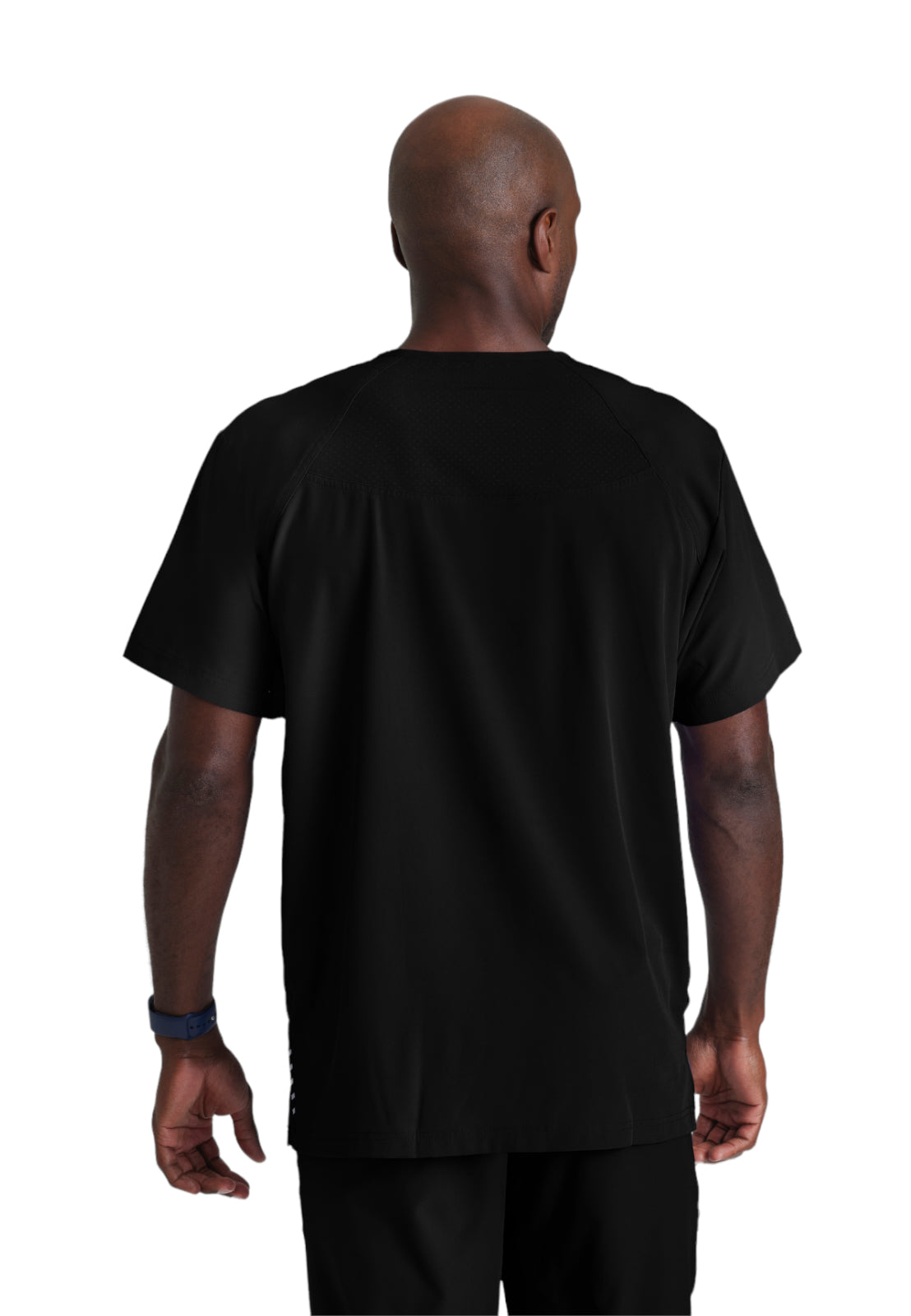 Men's V-Neck Zip Pockets Amplify Top - 0115 - Black