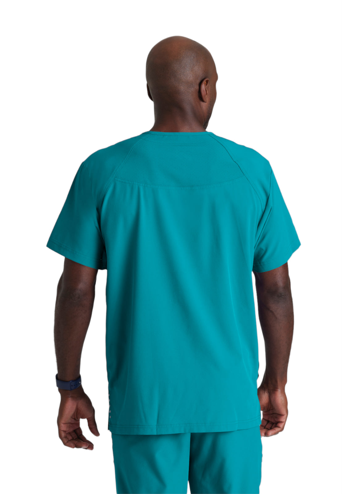 Men's V-Neck Zip Pockets Amplify Top - 0115 - Teal