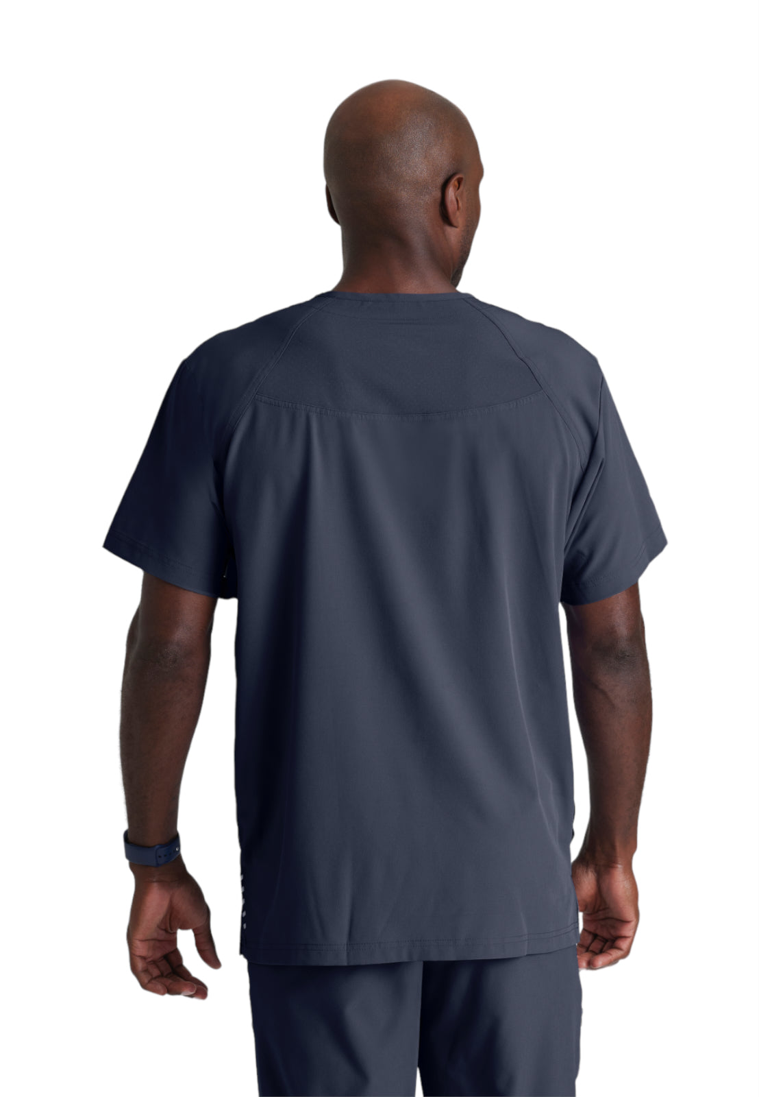 Men's V-Neck Zip Pockets Amplify Top - 0115 - Steel
