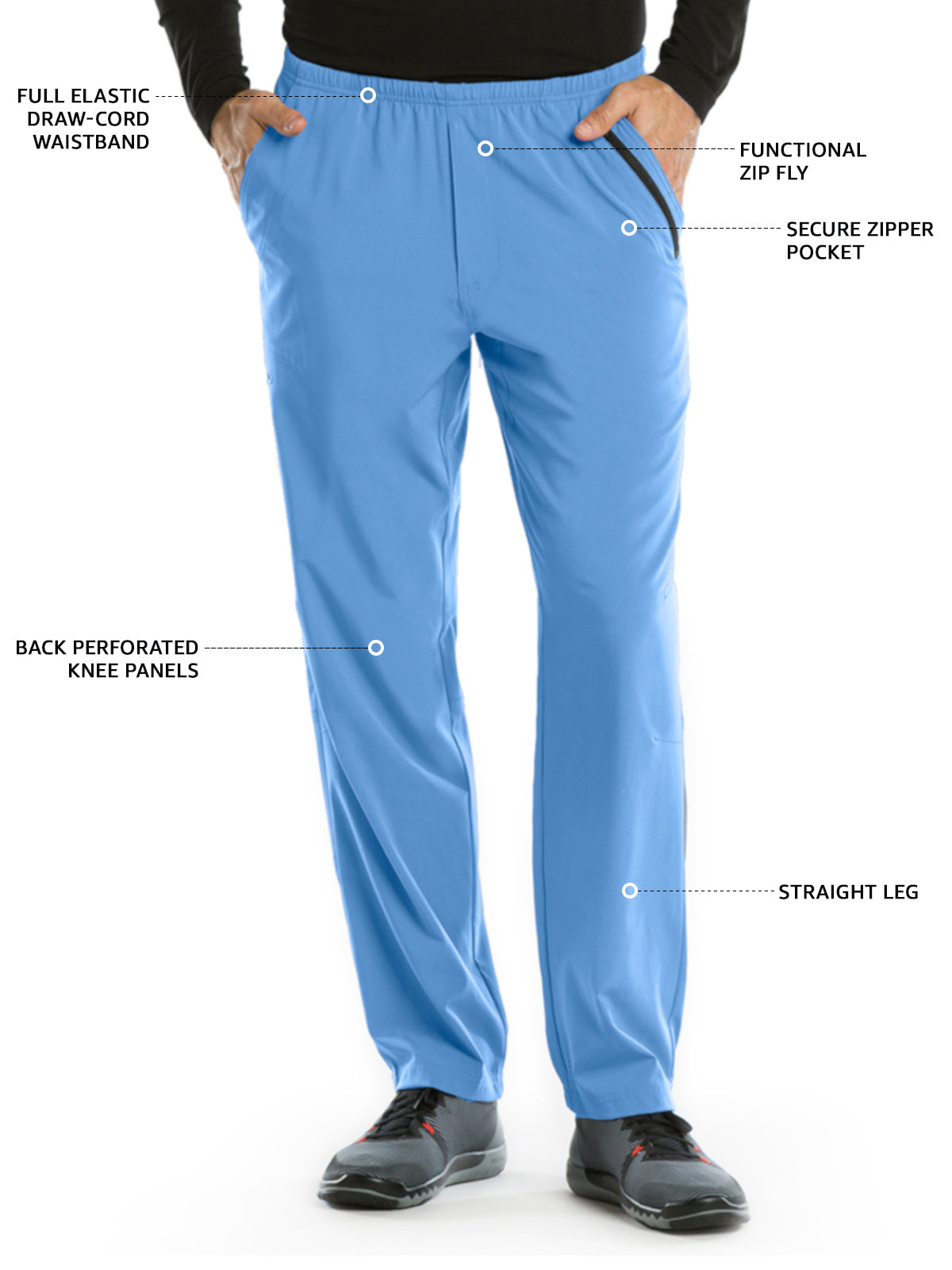 Men's 7 Pockets 4-Way Stretch Fabric Amplify Pant - 0217 - Ciel Blue