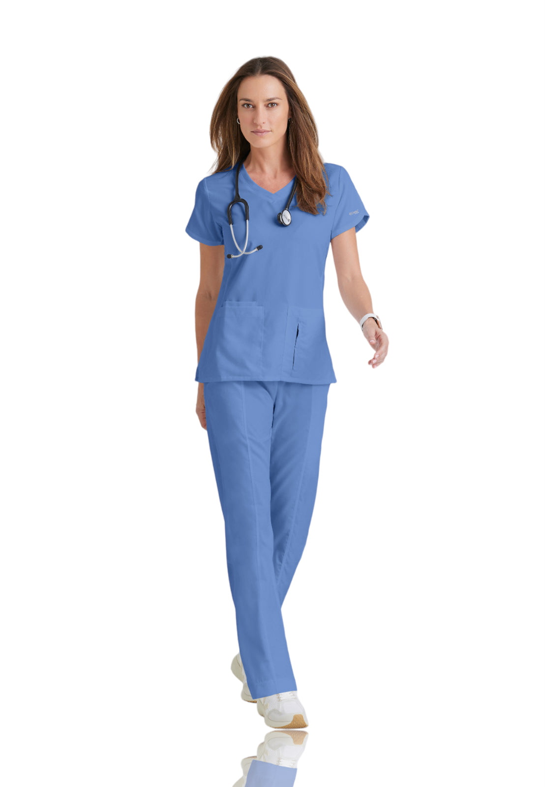 Women's V-Neck Cora Top - 41423 - Ciel Blue
