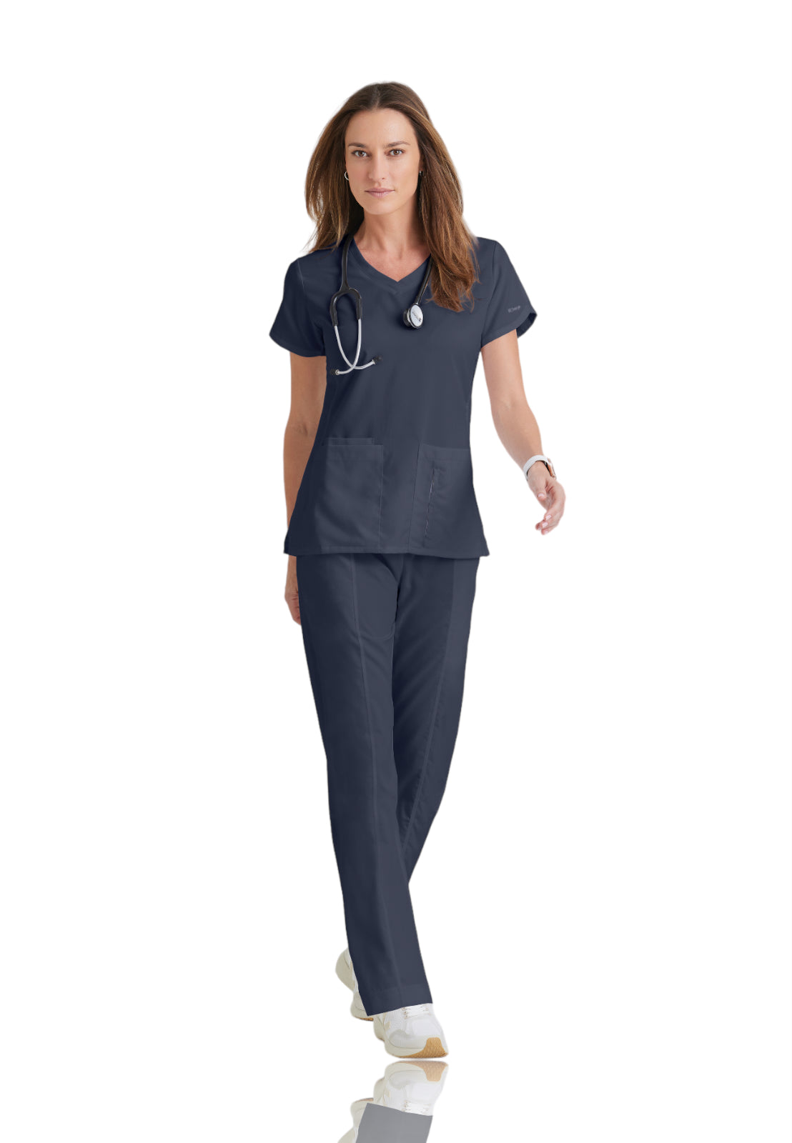 Women's V-Neck Cora Top - 41423 - Steel