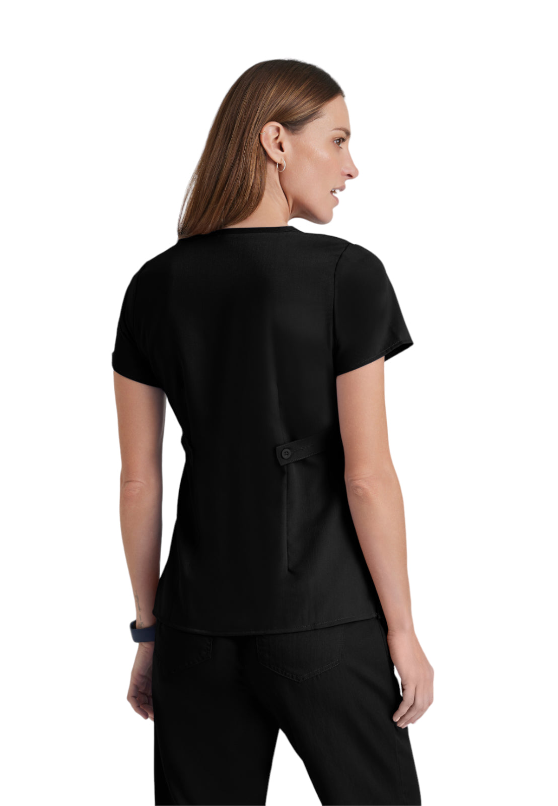 Women's Mock Wrap Riley Top - 4153 - Black