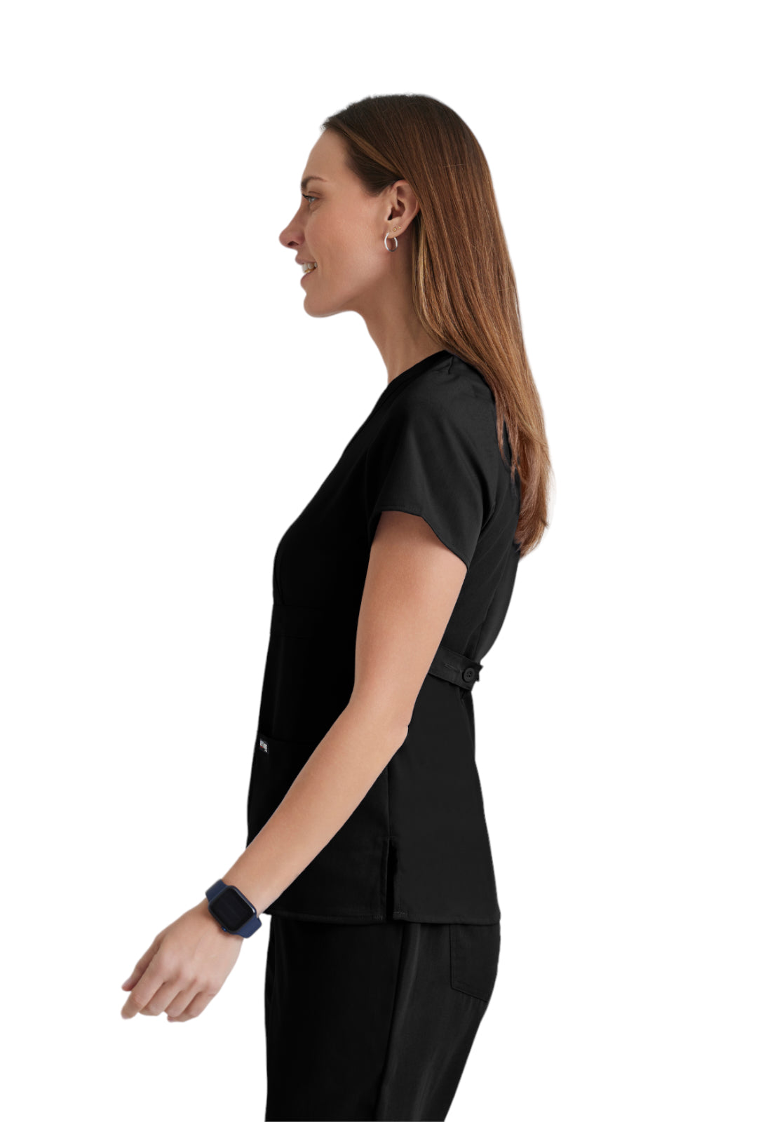 Women's Mock Wrap Riley Top - 4153 - Black