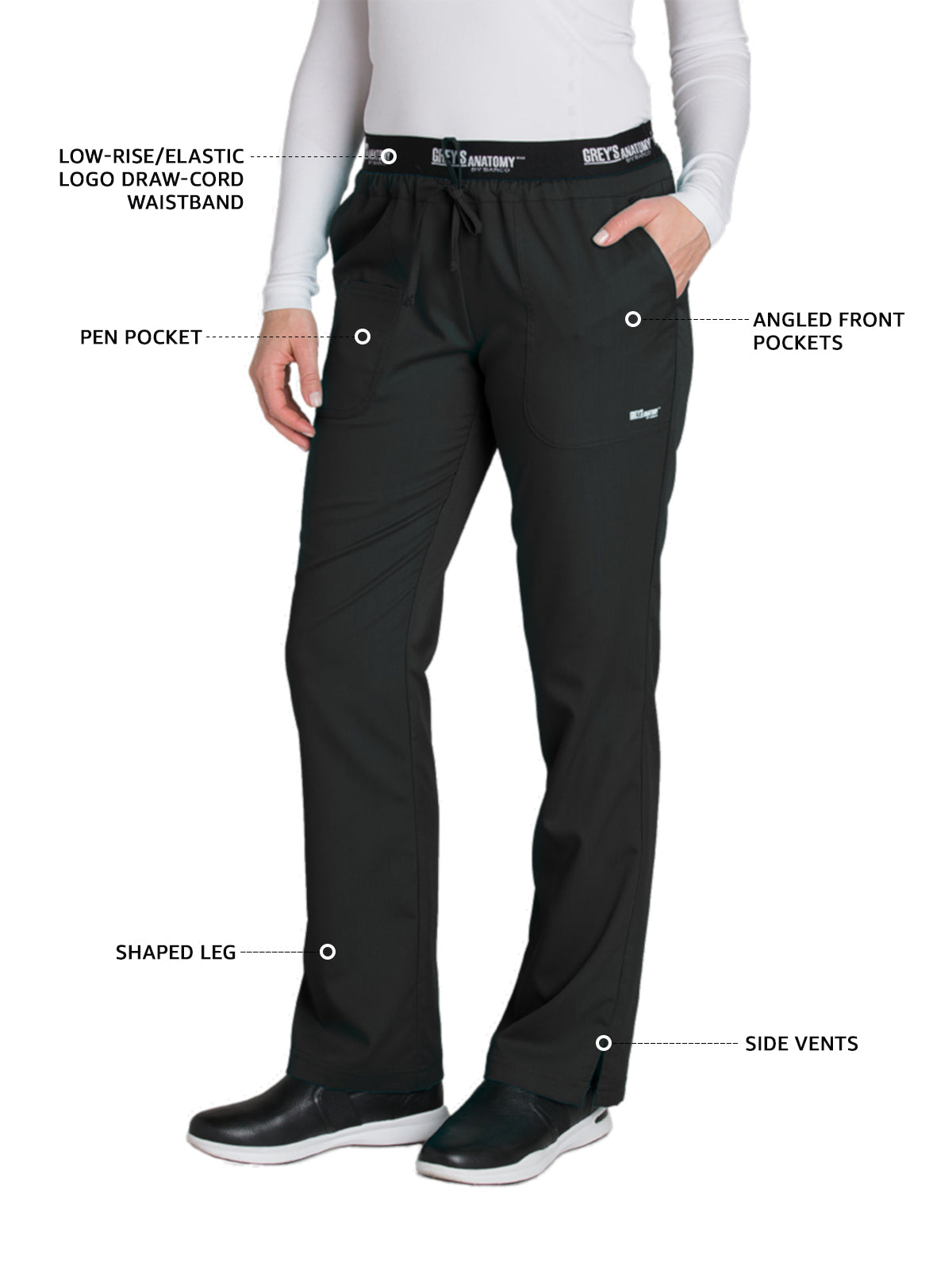 Women's Drawcord Aubrey Pant - 4275 - Black