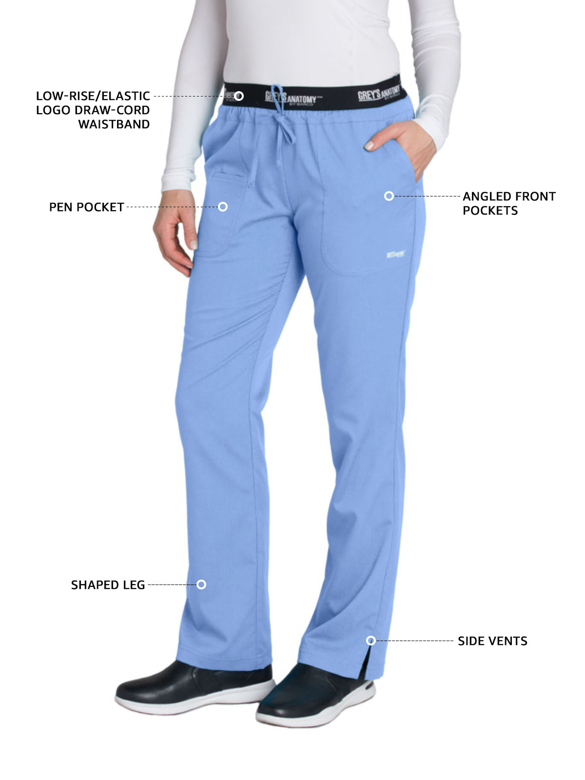 Women's Drawcord Aubrey Pant - 4275 - Ciel Blue