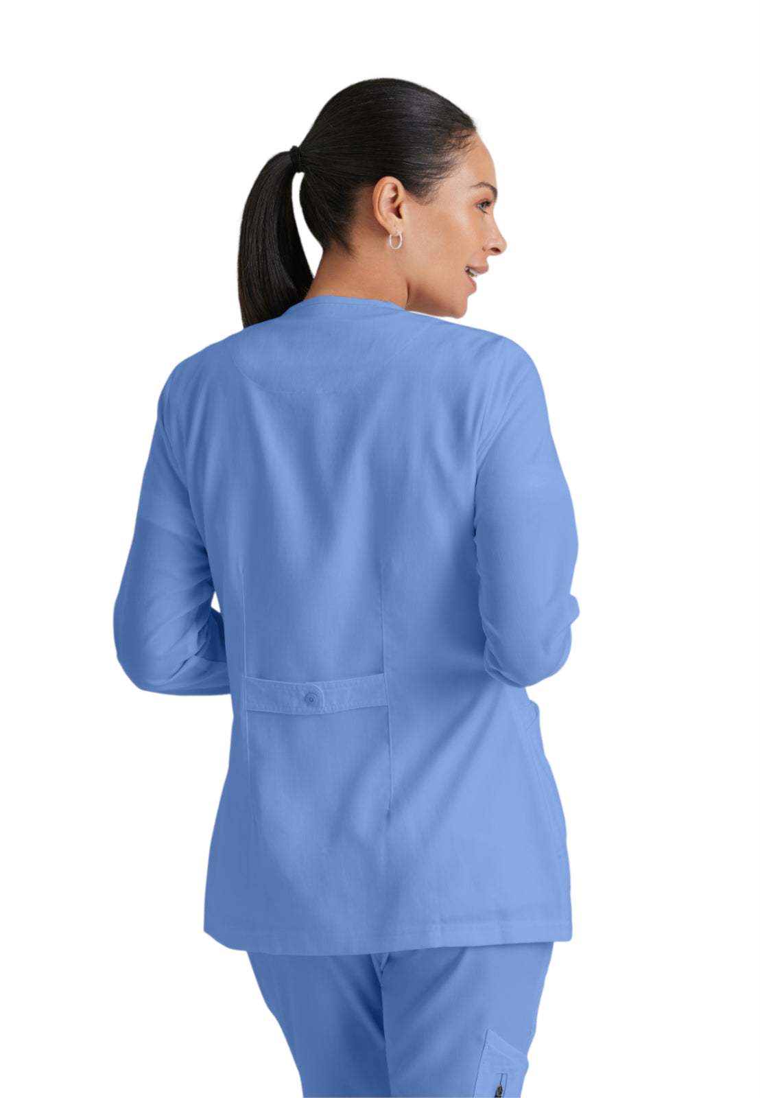 Women's Round Neck Jamie Warm Up Jacket - 4450 - Ciel Blue