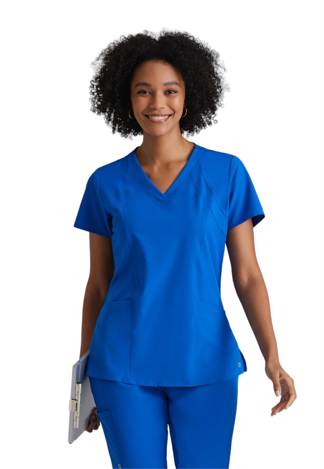 Women's V-Neck Racer Top - 5105 - New Royal