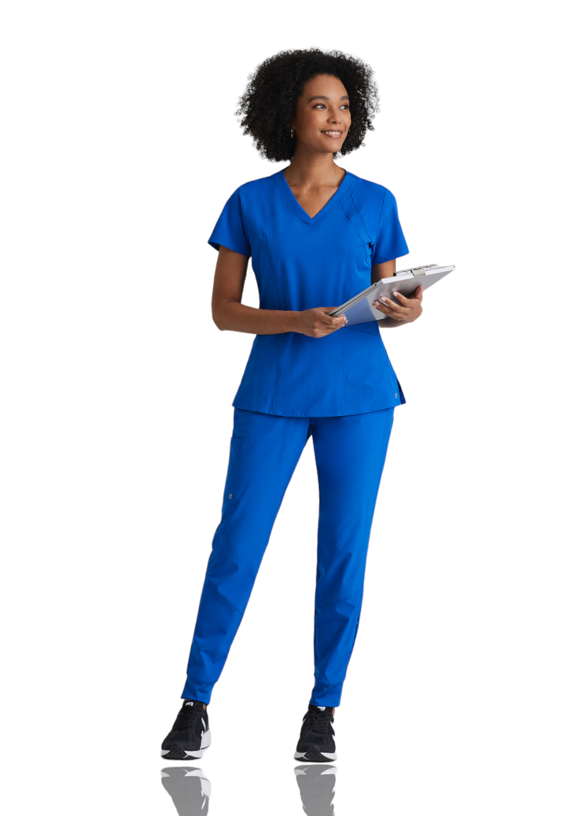 Women's V-Neck Racer Top - 5105 - New Royal