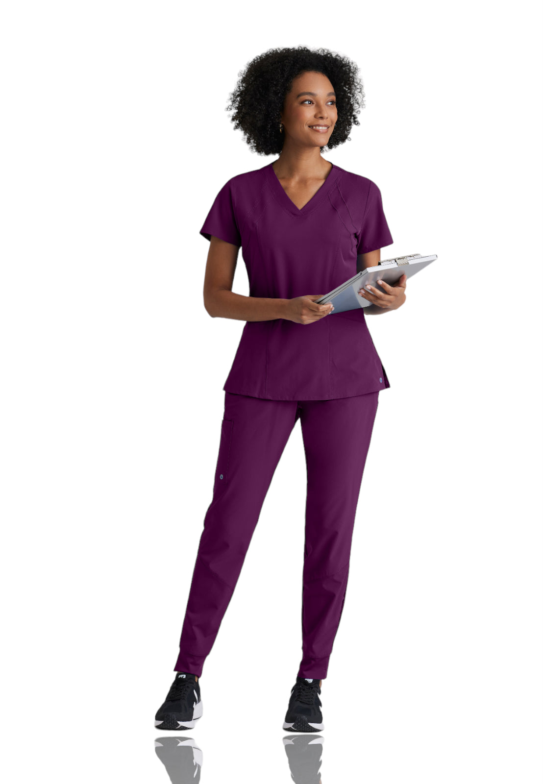 Women's V-Neck Racer Top - 5105 - Wine