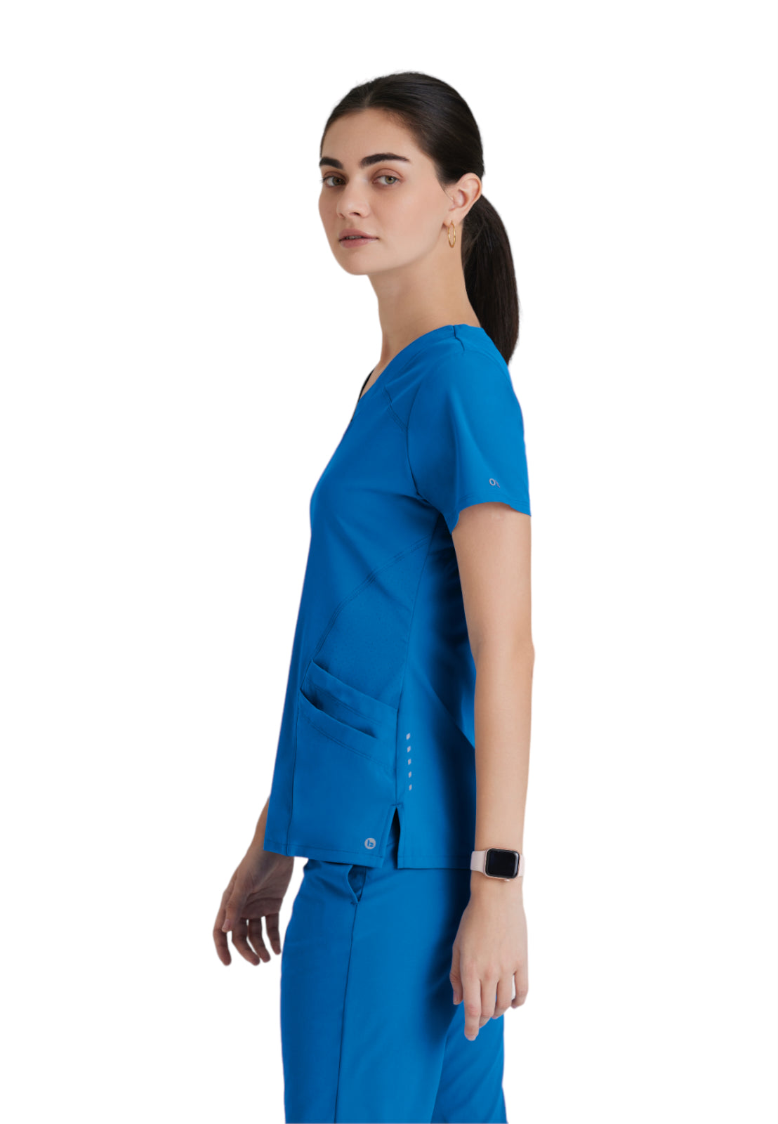 Women's V-Neck Pulse Top - 5106 - New Royal