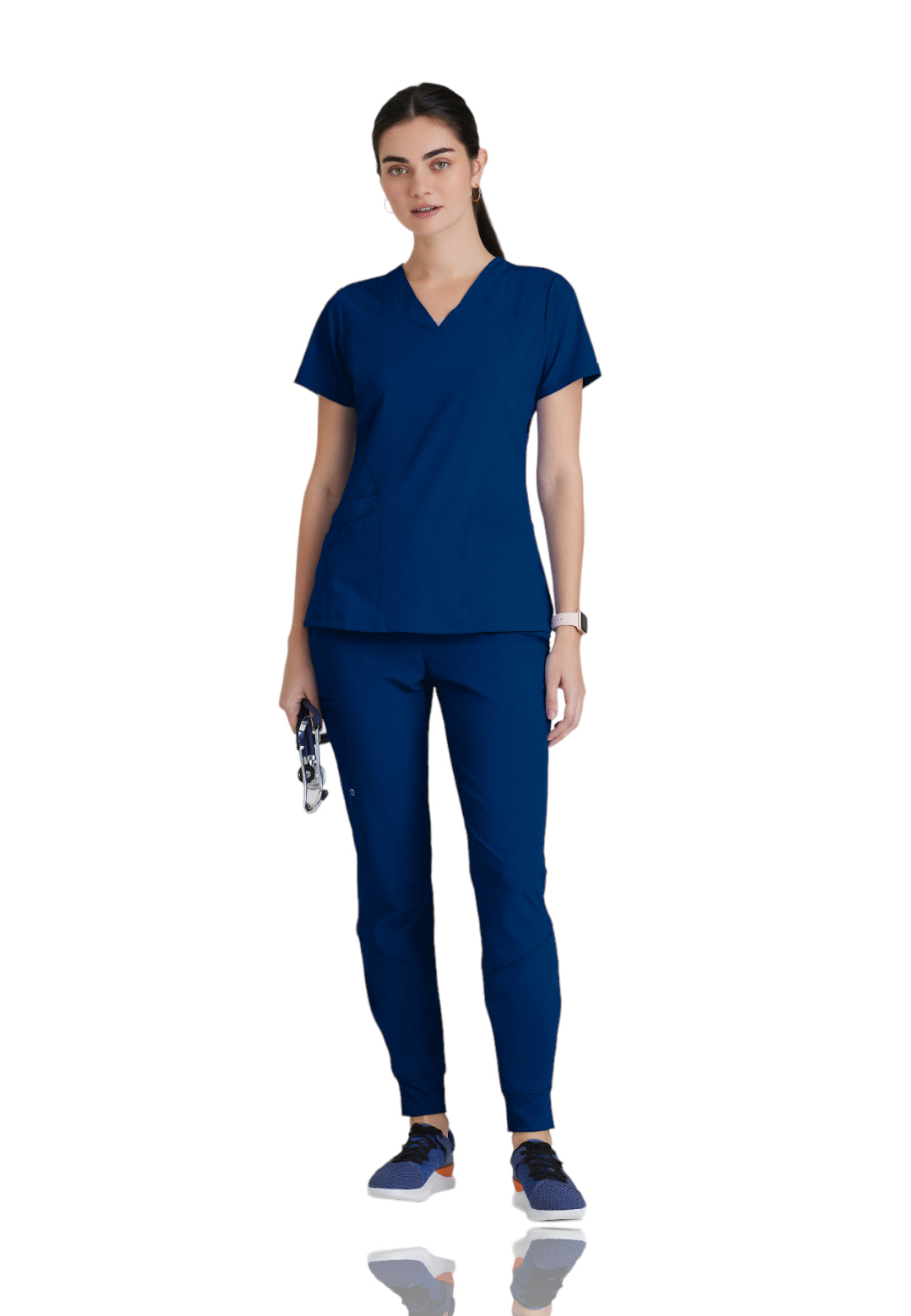 Women's V-Neck Pulse Top - 5106 - Indigo (Navy)
