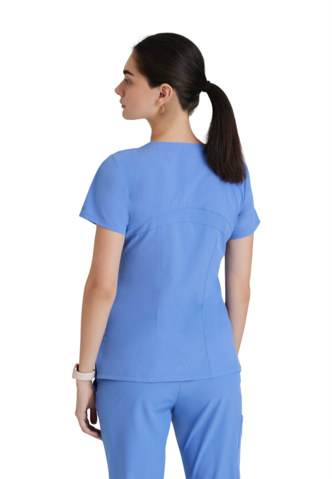 Women's V-Neck Pulse Top - 5106 - Ciel Blue