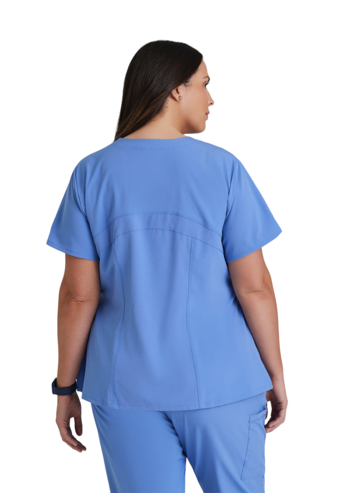 Women's V-Neck Pulse Top - 5106 - Ciel Blue