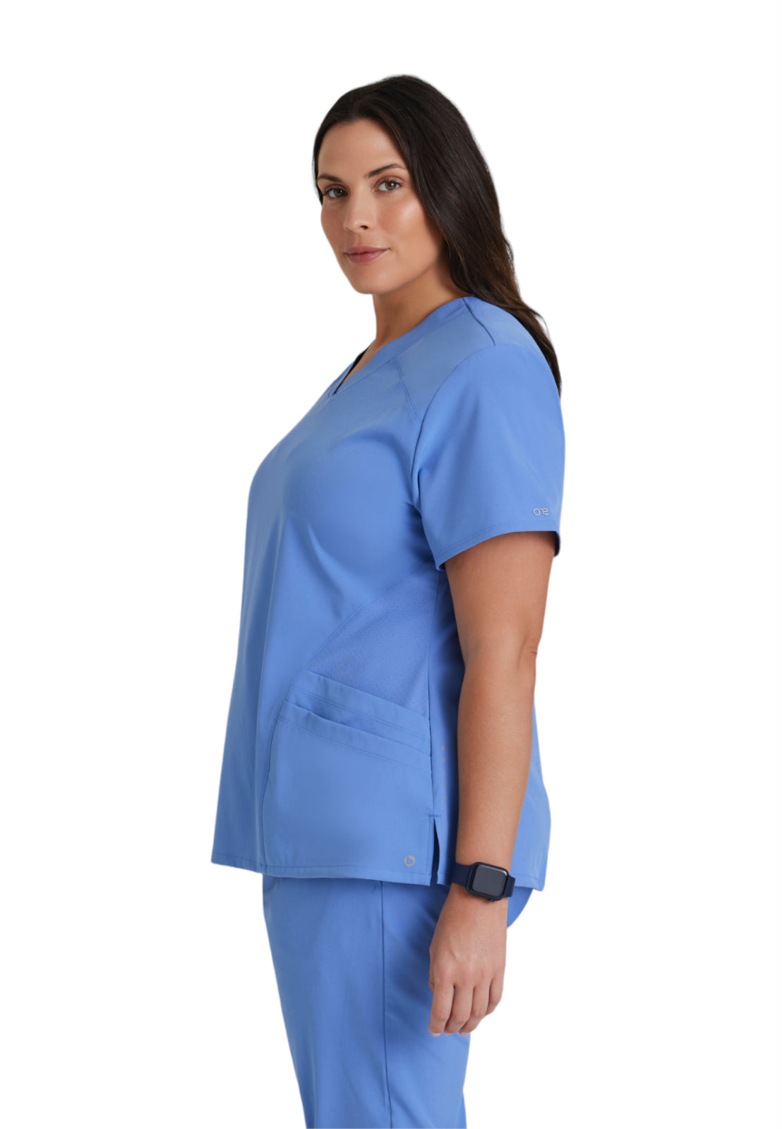 Women's V-Neck Pulse Top - 5106 - Ciel Blue