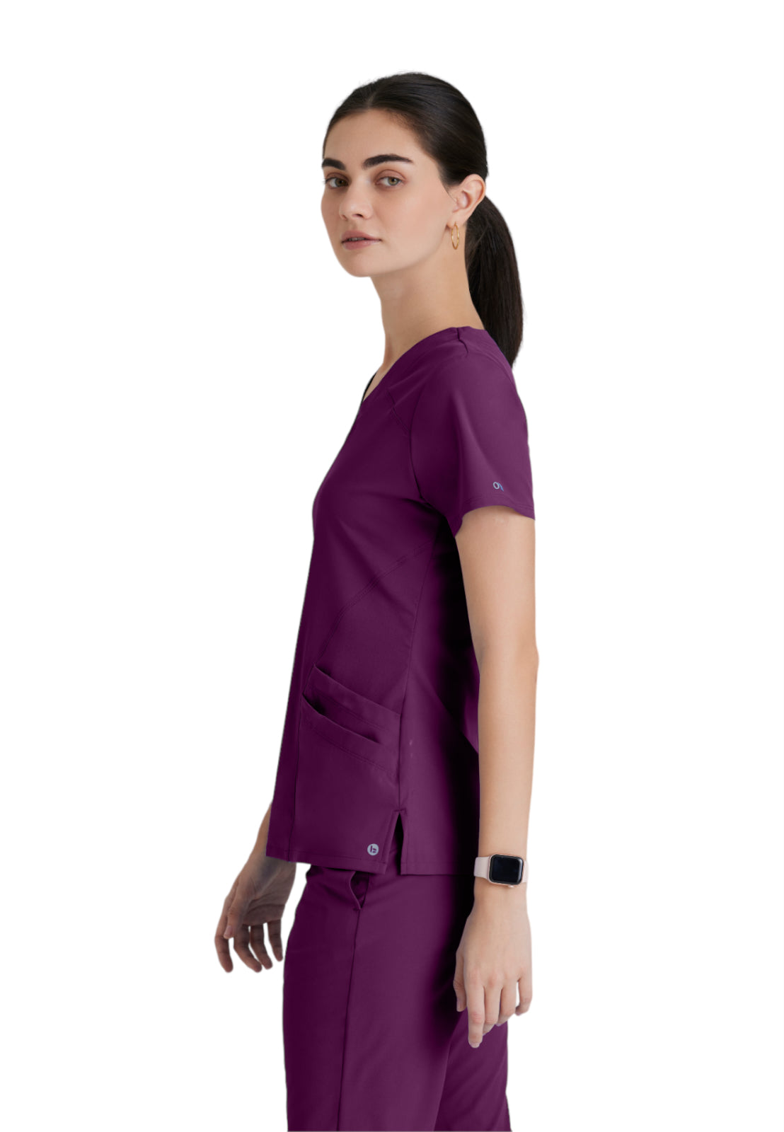 Women's V-Neck Pulse Top - 5106 - Wine