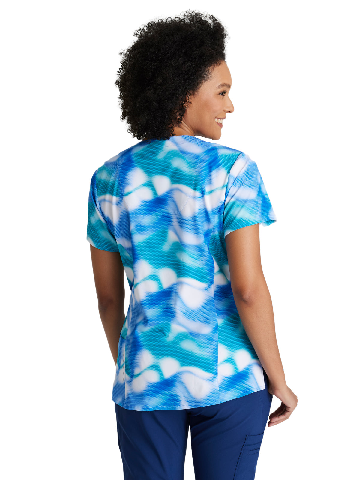 Women's V-Neck Thrive Top - 5107 - Azure Waves