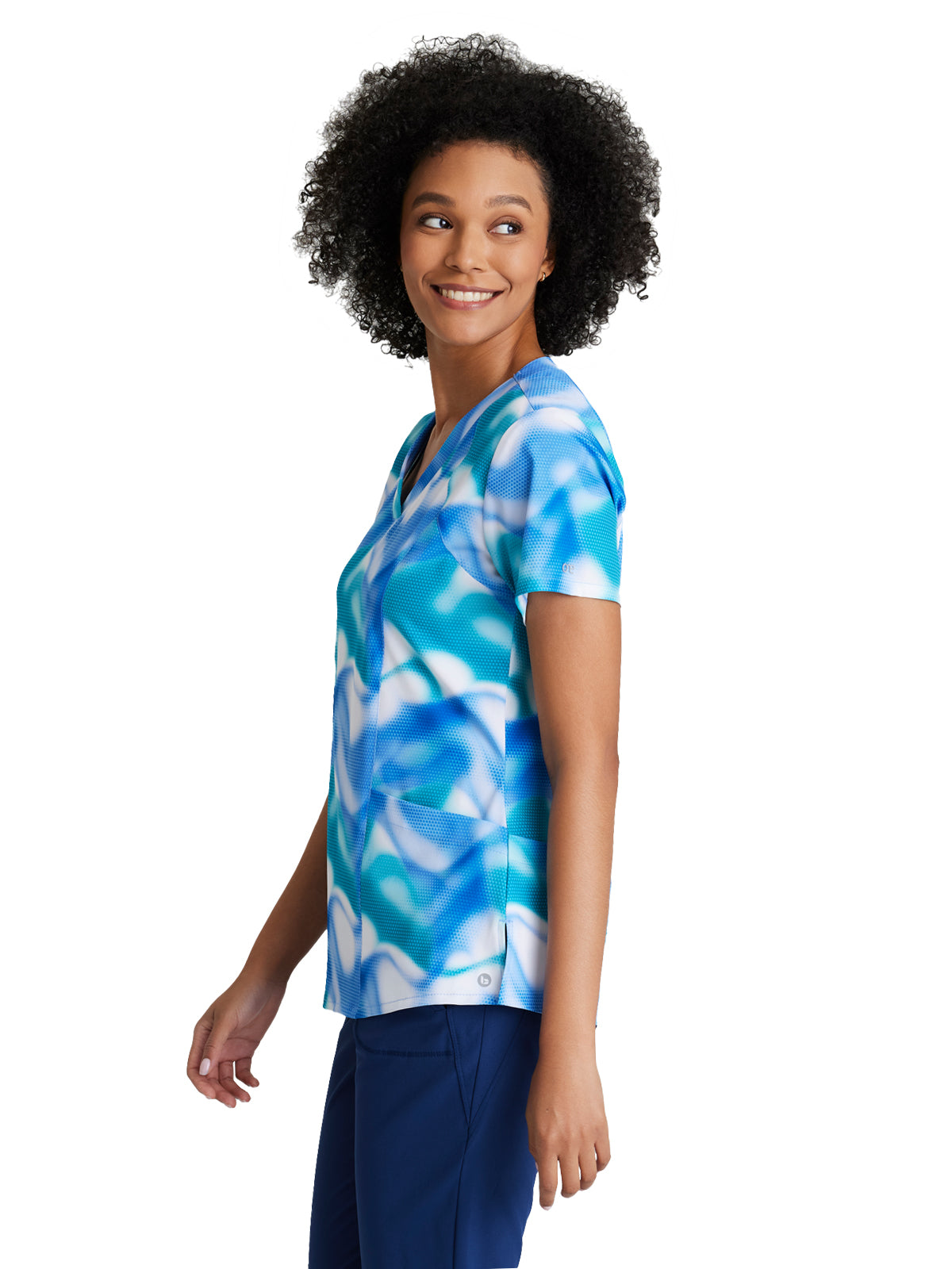 Women's V-Neck Thrive Top - 5107 - Azure Waves