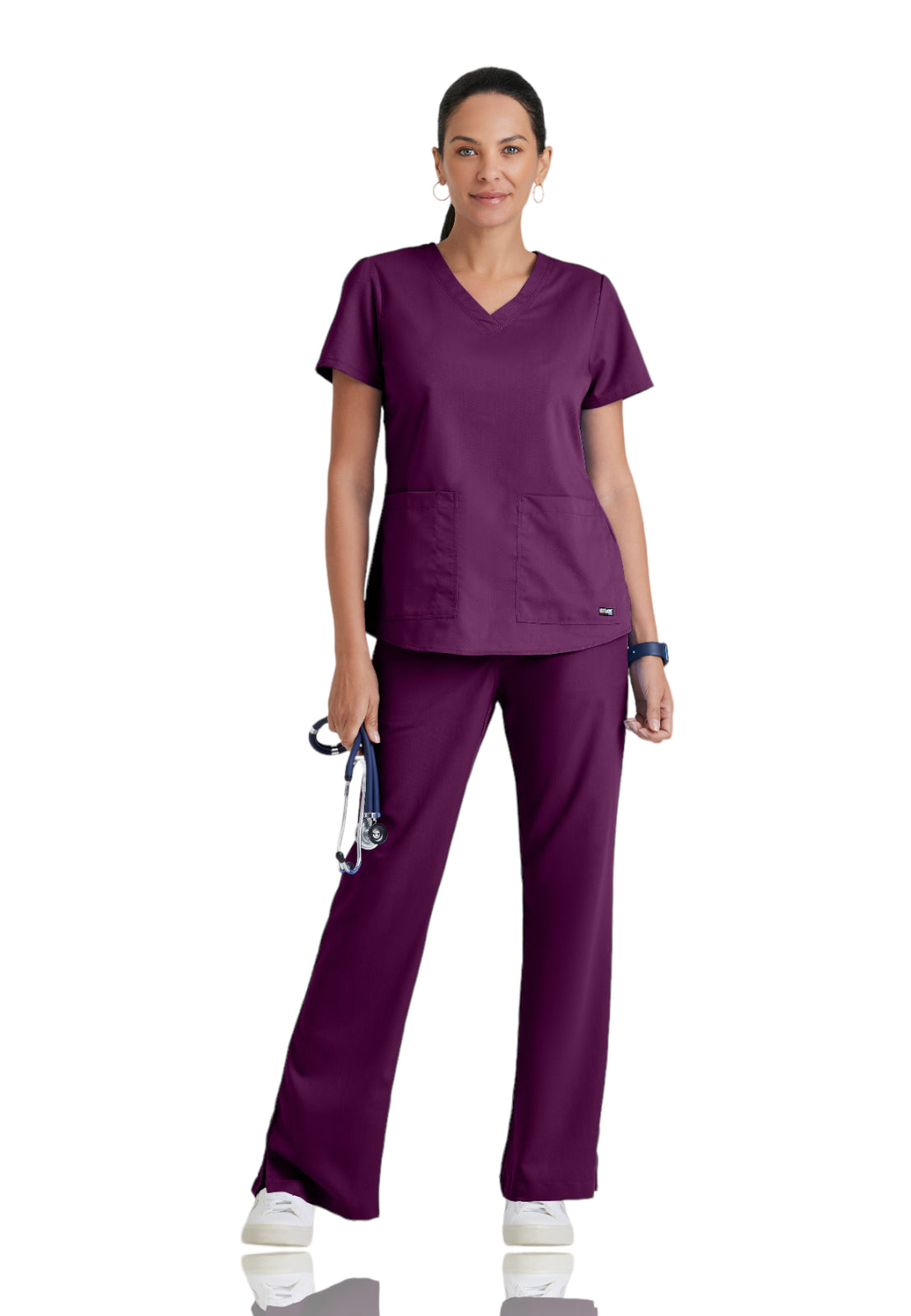 Women's V-Neck Aubrey Top - 71166 - Wine