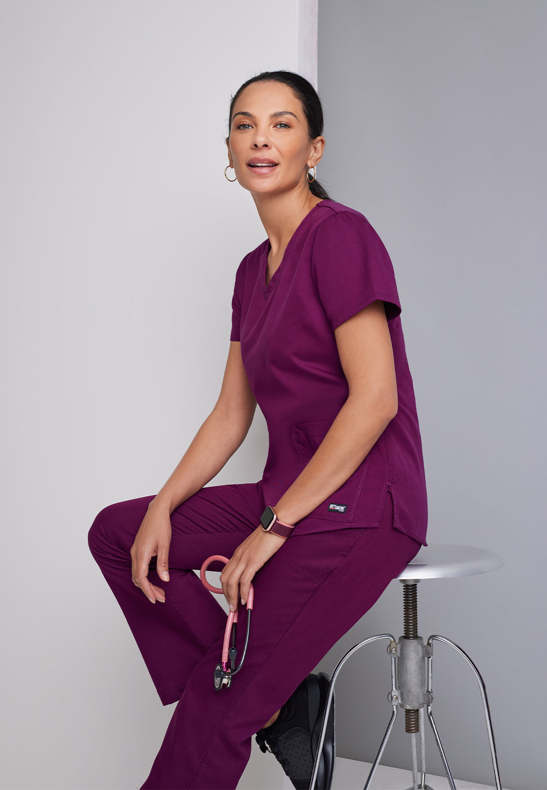 Women's V-Neck Aubrey Top - 71166 - Wine