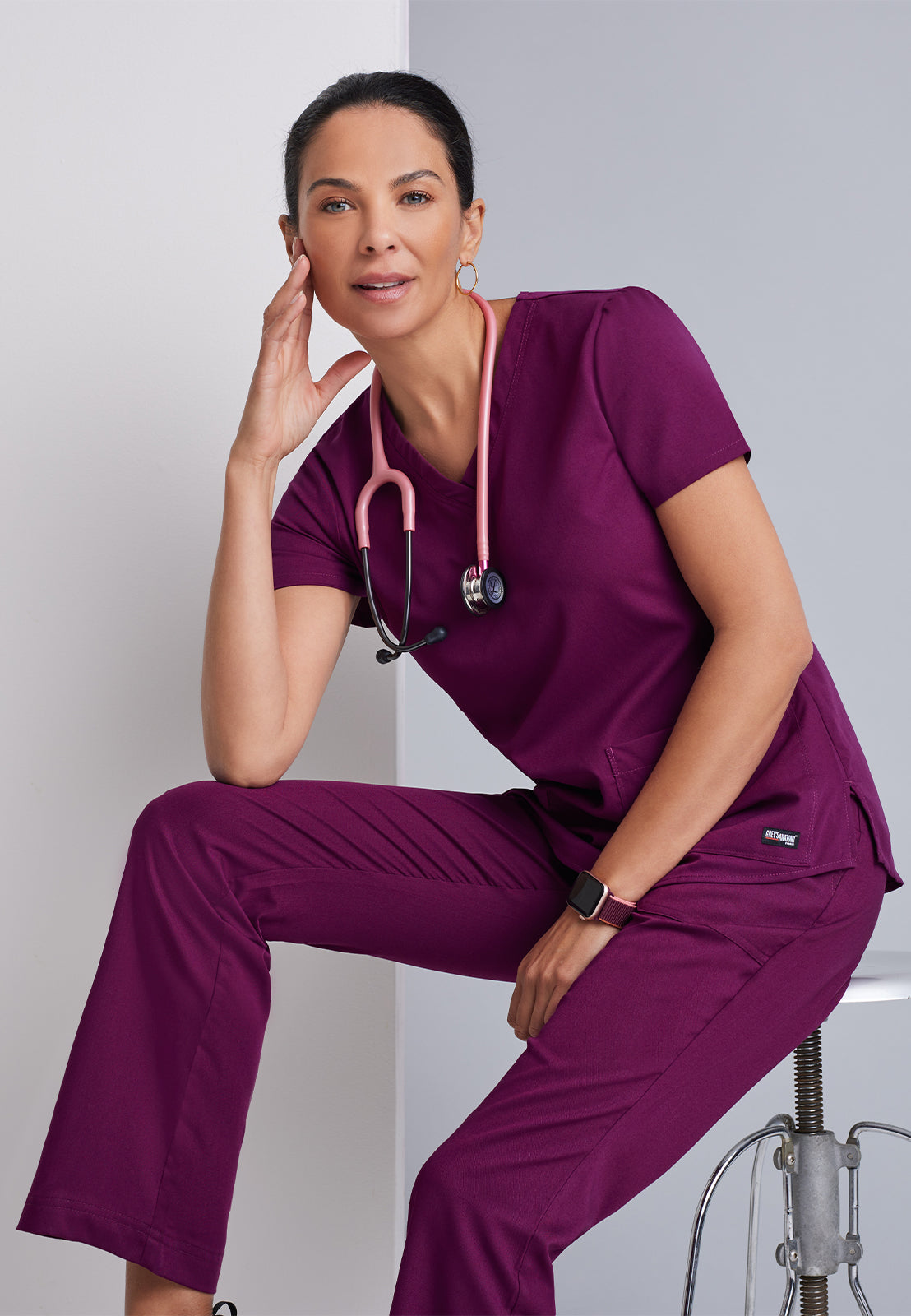 Women's V-Neck Aubrey Top - 71166 - Wine