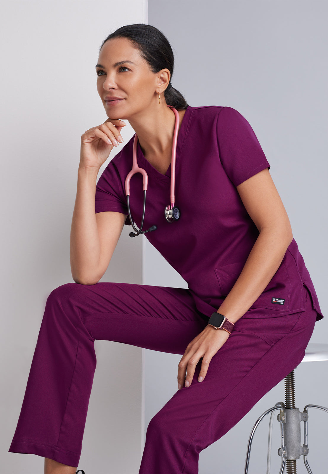 Women's V-Neck Aubrey Top - 71166 - Wine