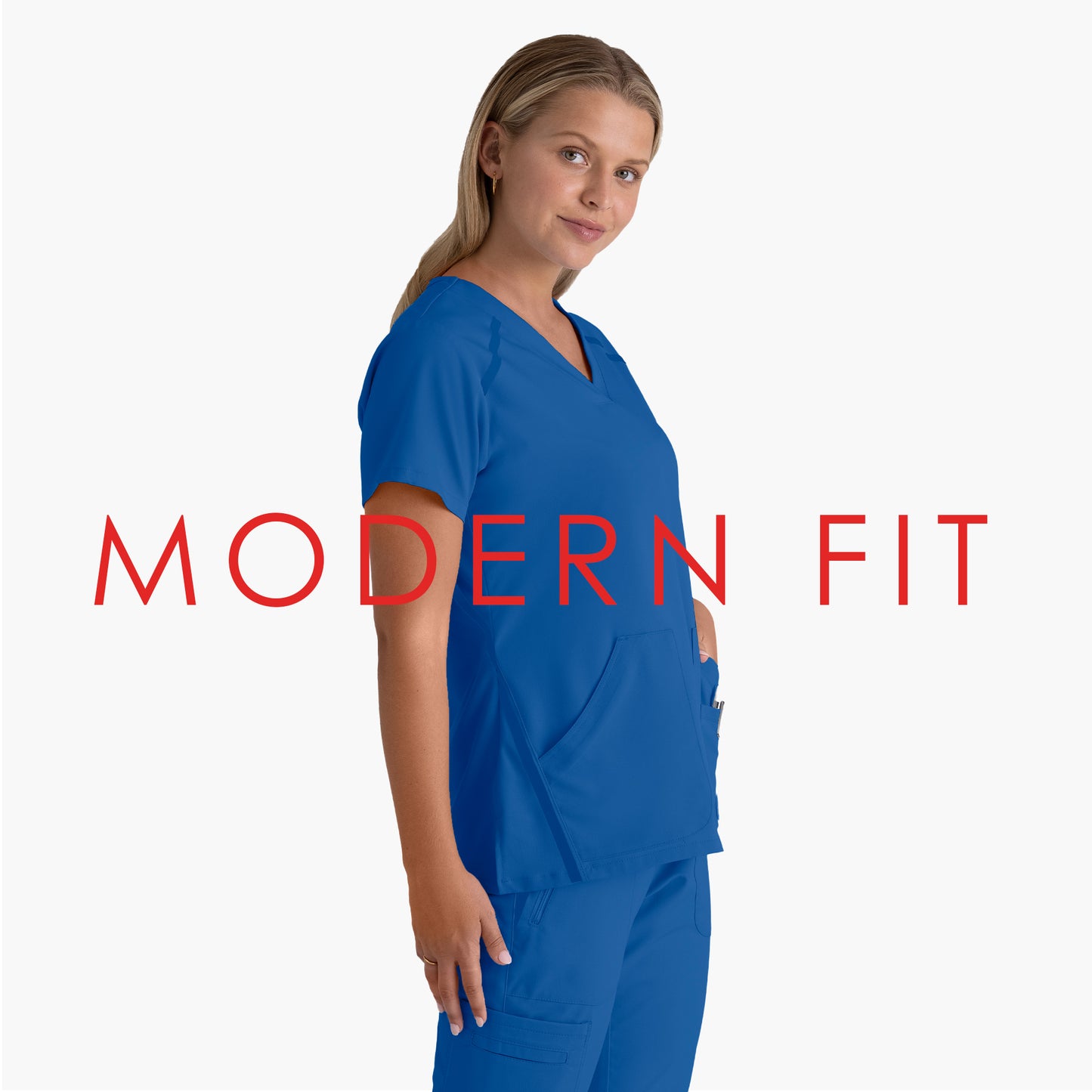 Women's V-Neck Elevate Top - 7188 - New Royal