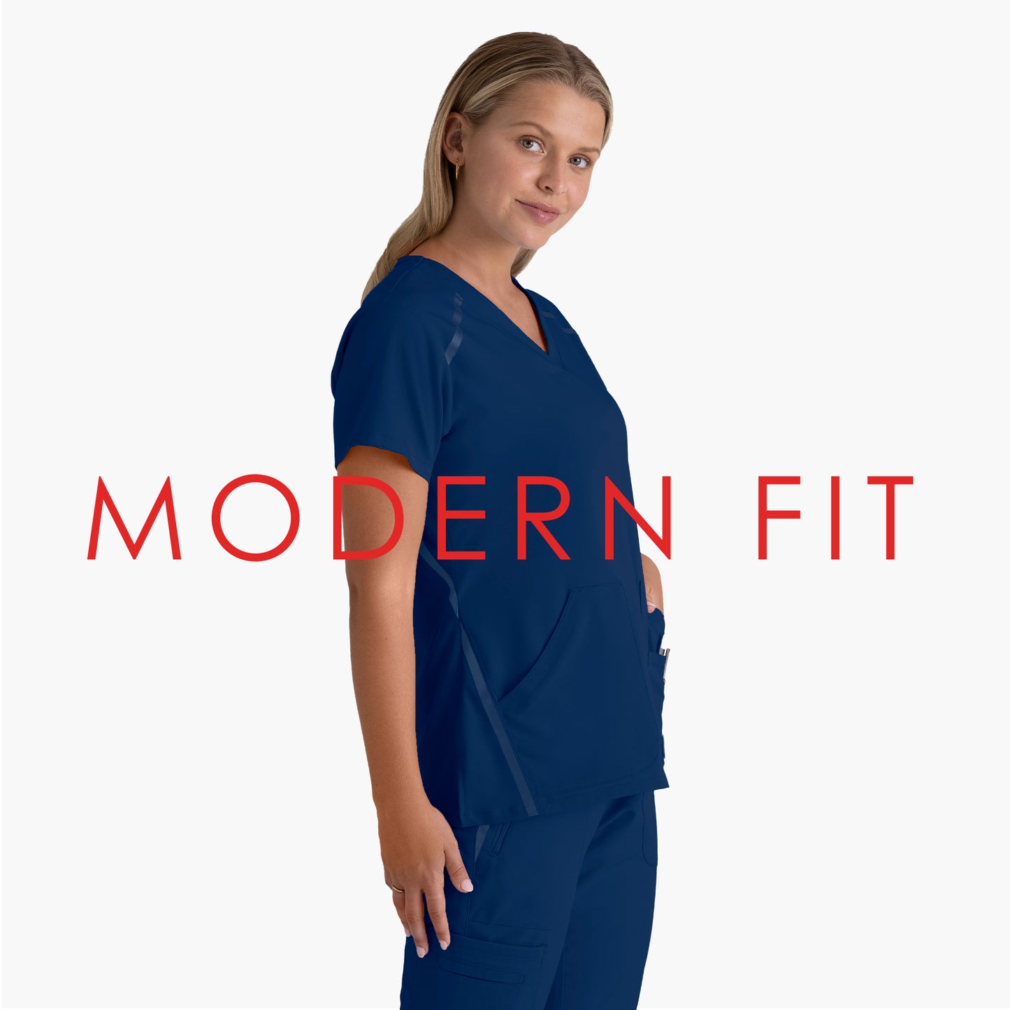Women's V-Neck Elevate Top - 7188 - Indigo (Navy)