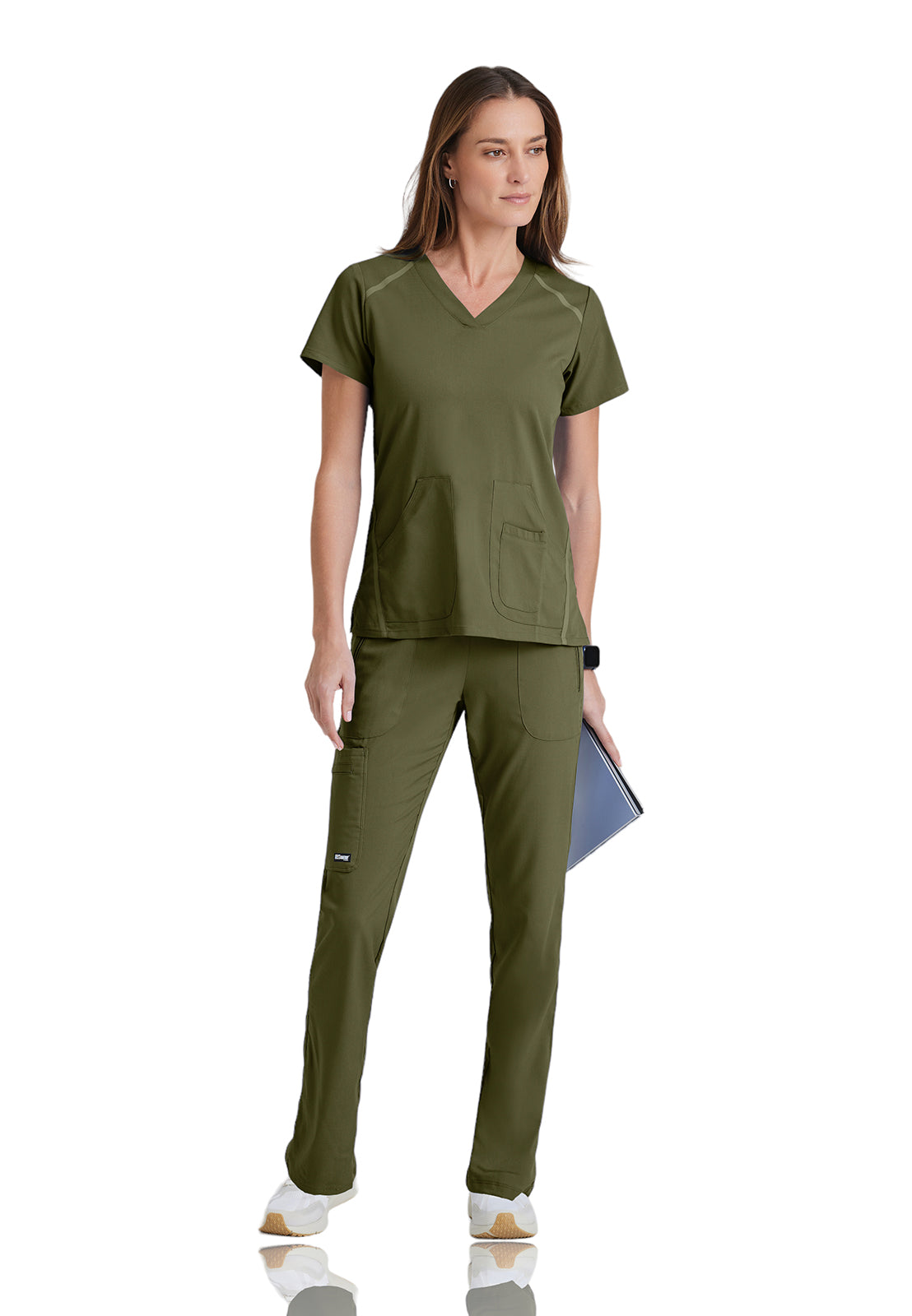 Women's V-Neck Elevate Top - 7188 - Olive