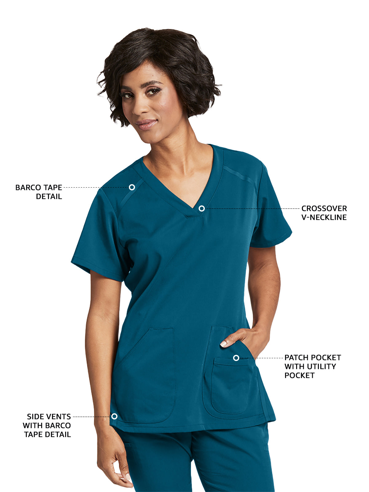 Women's V-Neck Elevate Top - 7188 - Bahama