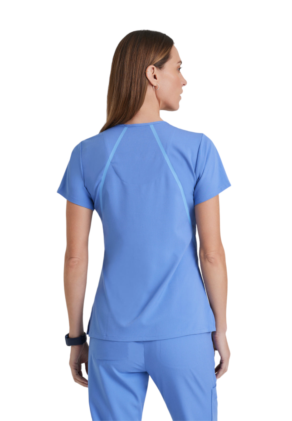 Women's V-Neck Elevate Top - 7188 - Ciel Blue