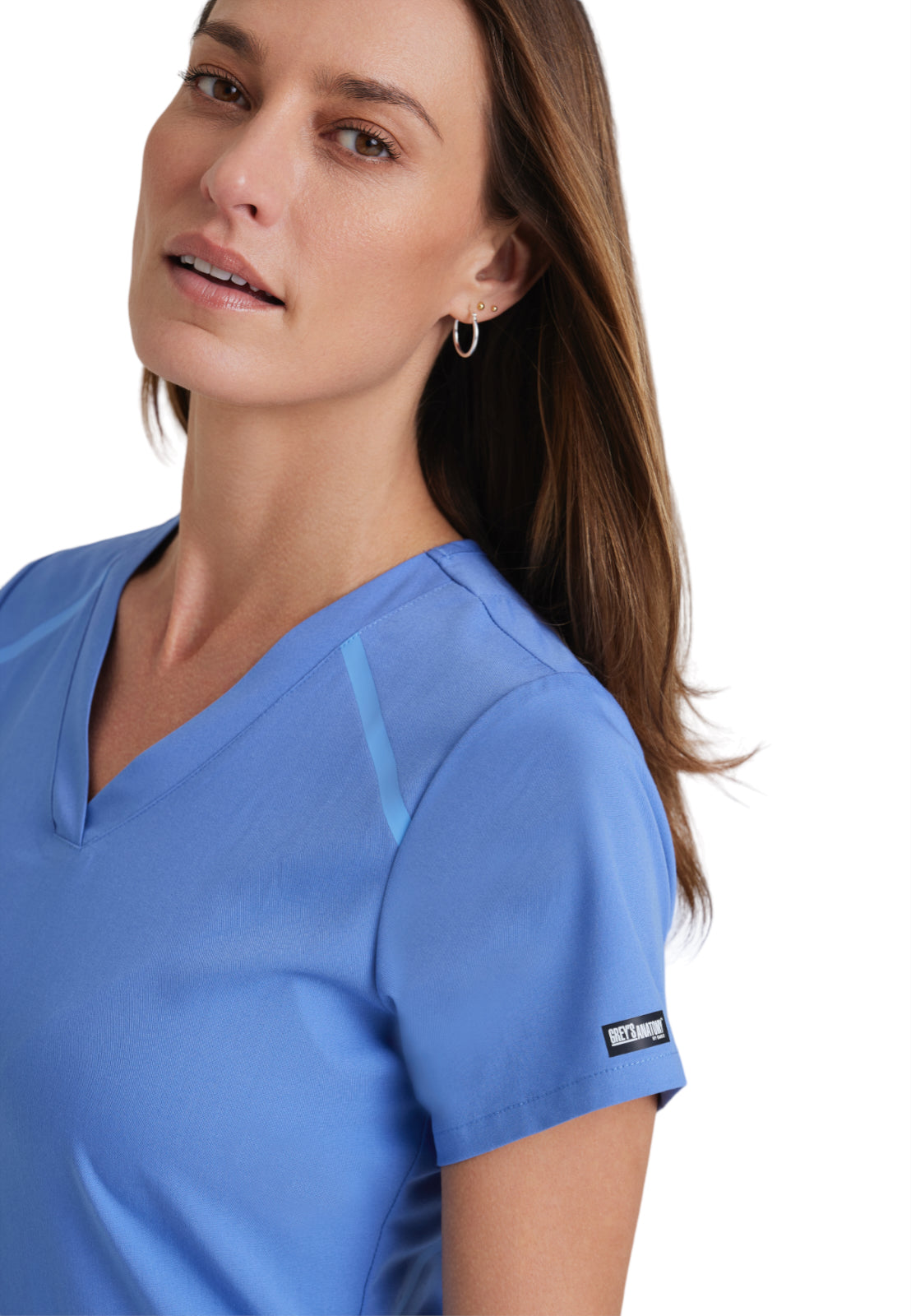 Women's V-Neck Elevate Top - 7188 - Ciel Blue