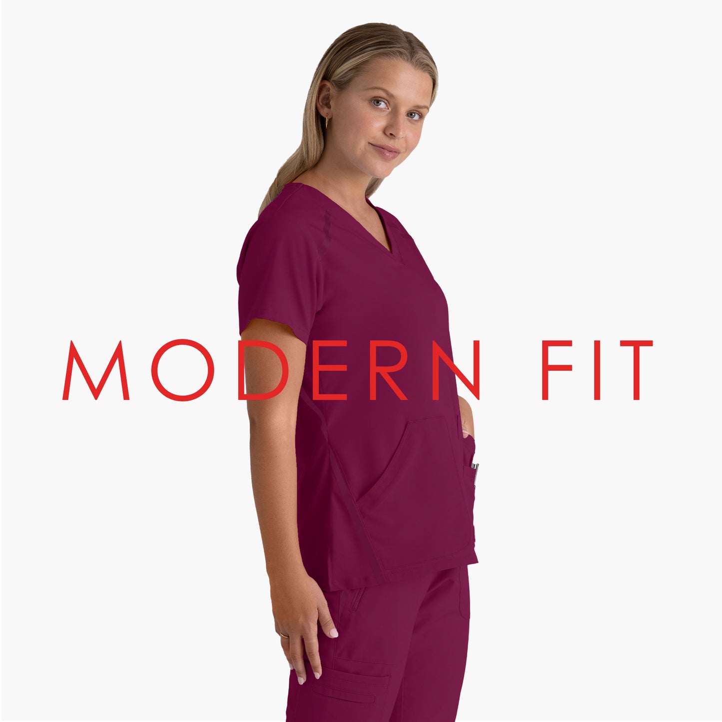 Women's V-Neck Elevate Top - 7188 - Wine