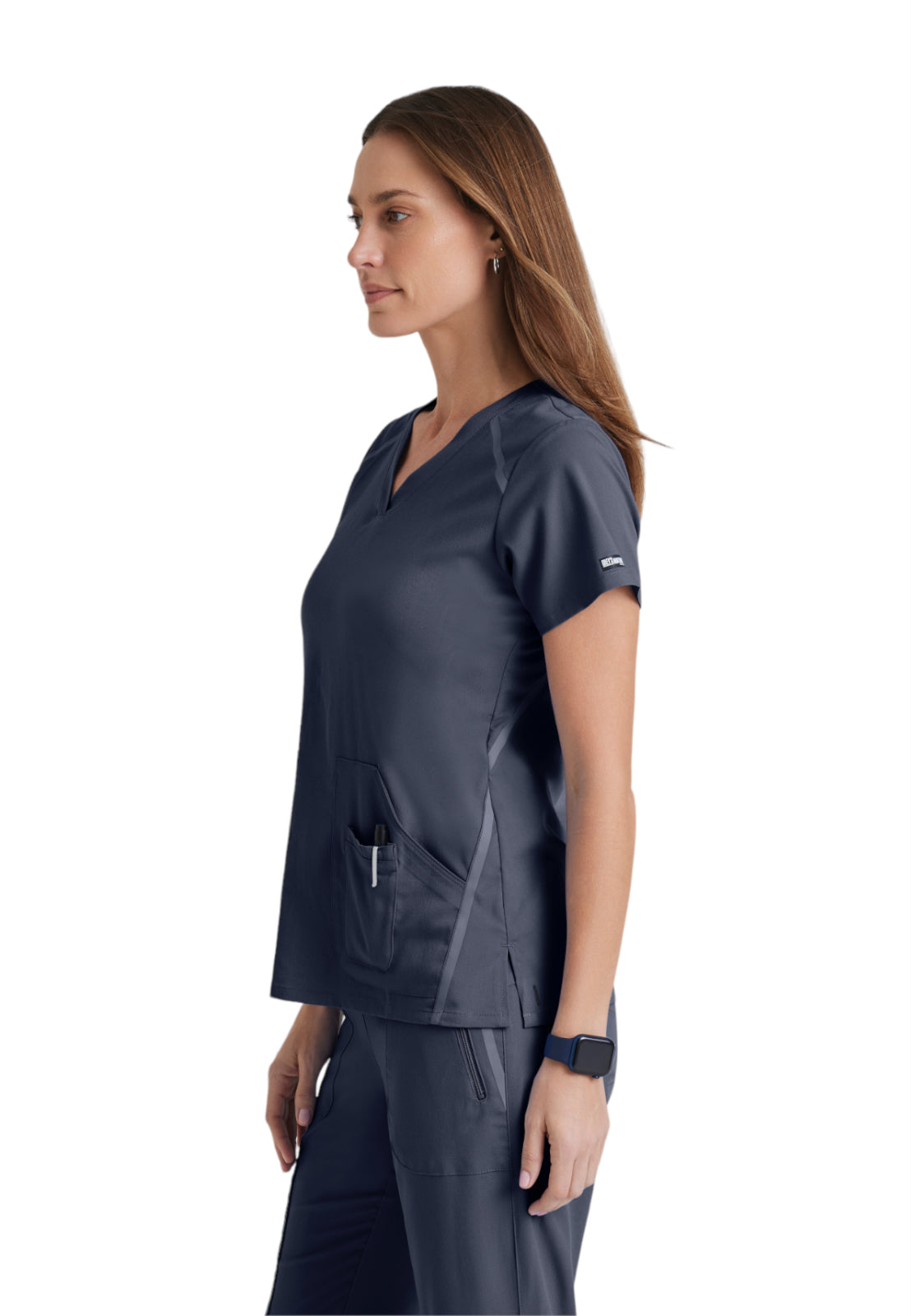 Women's V-Neck Elevate Top - 7188 - Steel