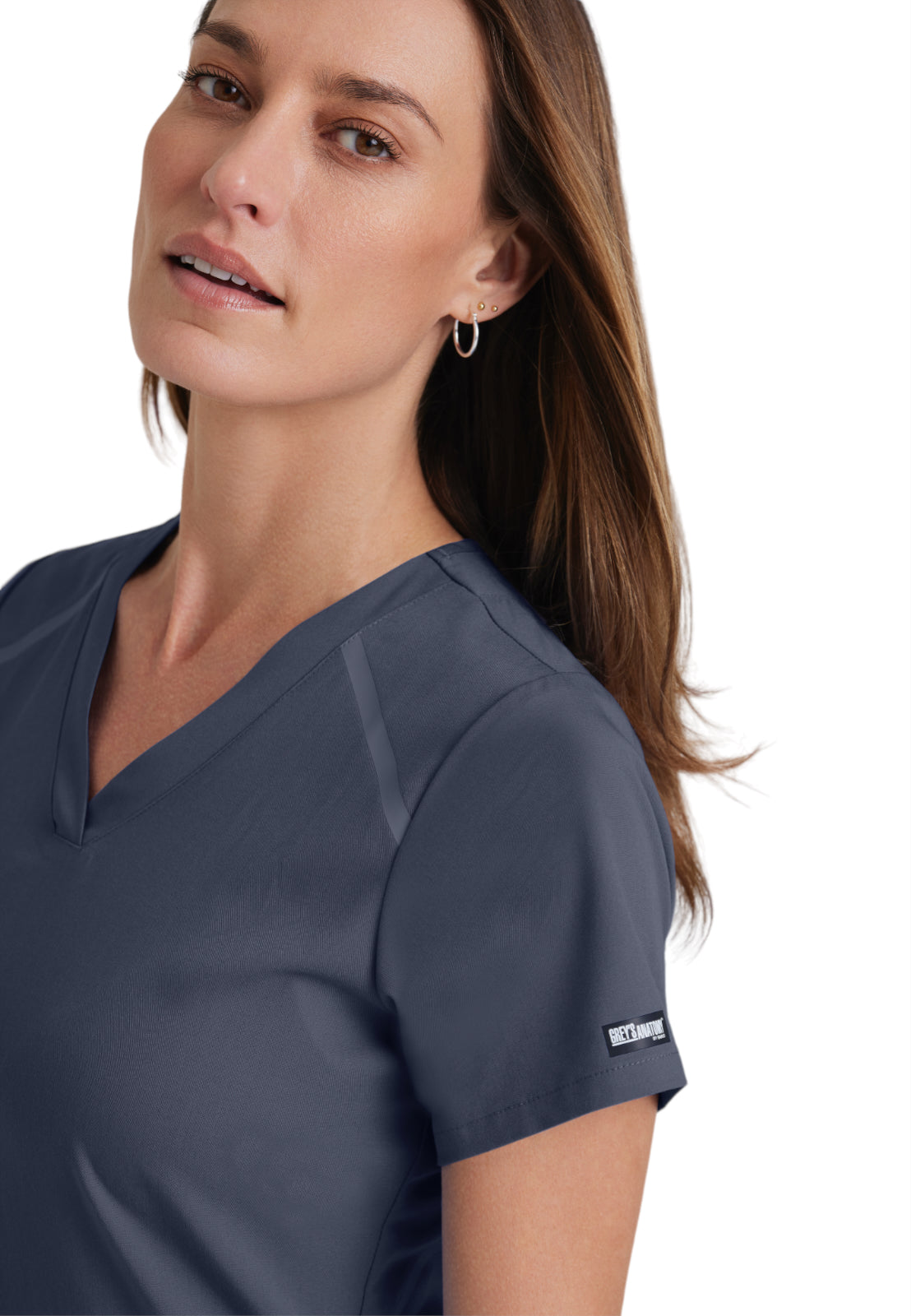 Women's V-Neck Elevate Top - 7188 - Steel