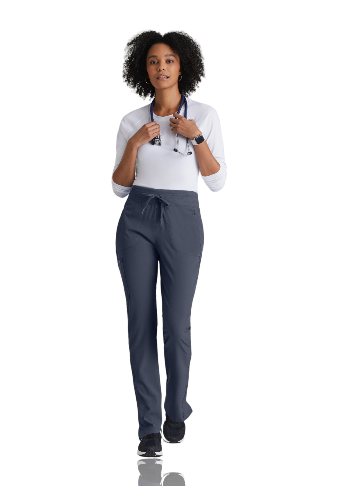 Women's Yoga-Style Uplift Pant - BOP597 - Steel