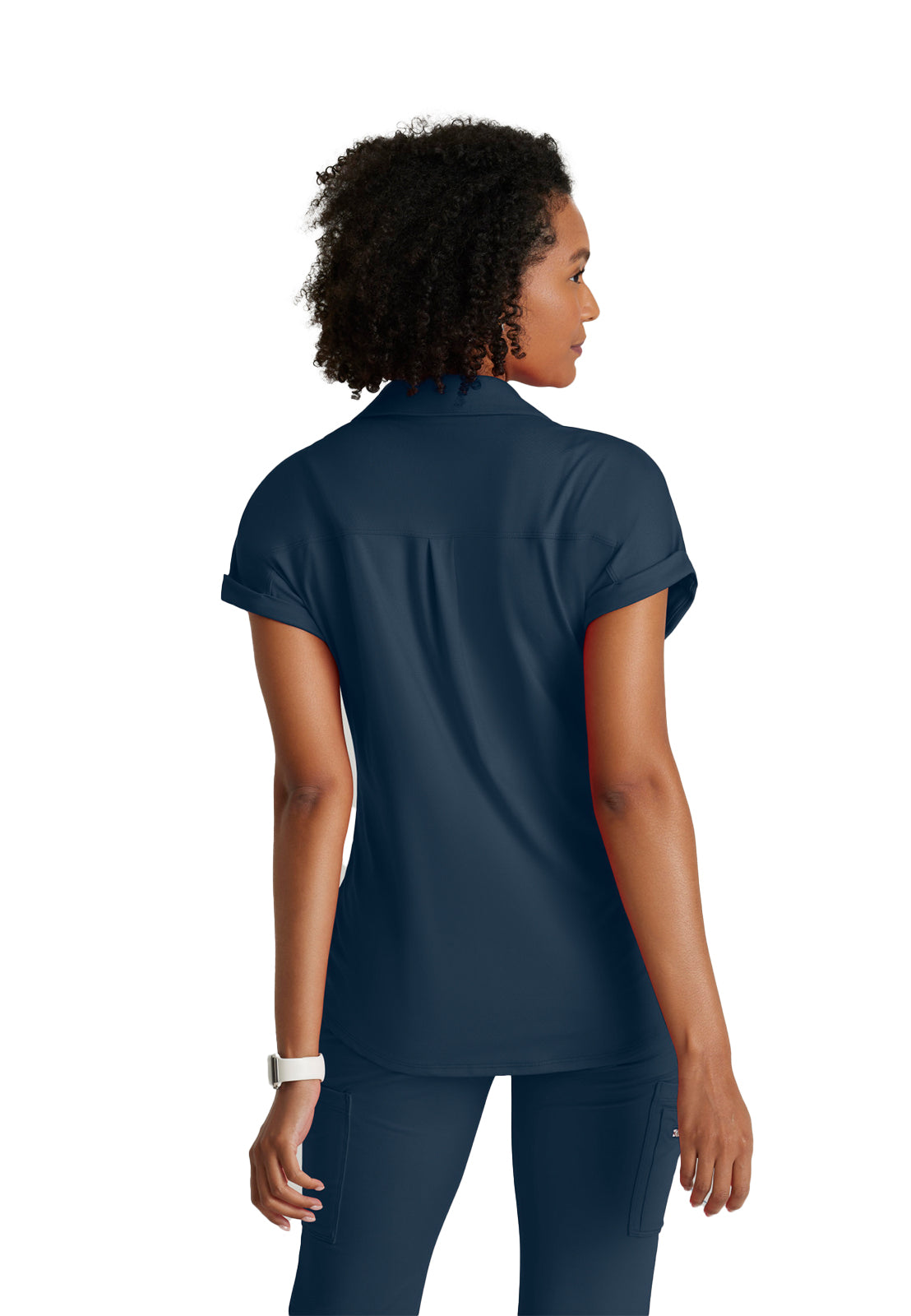 Women's 2 Pocket Zip Neck Dolman Top - BOT210 - Steel
