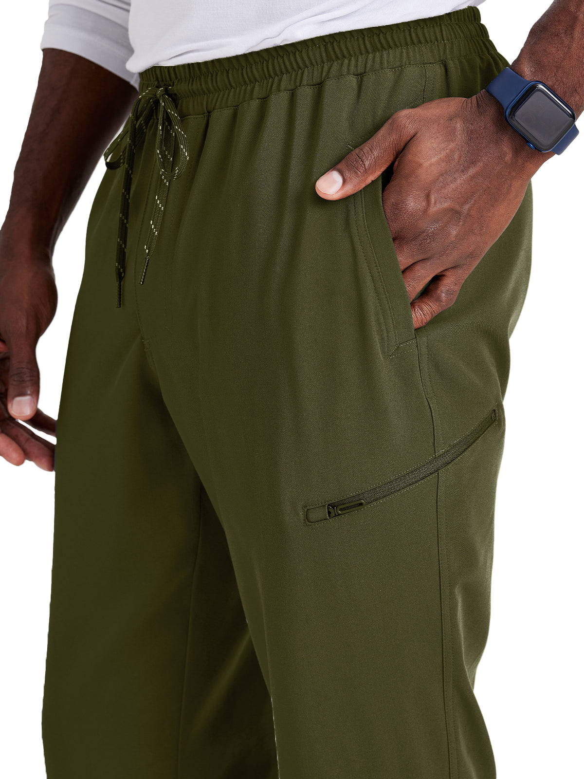 Men's Rib Cuff Jogger Style Pant - BUP602 - Olive