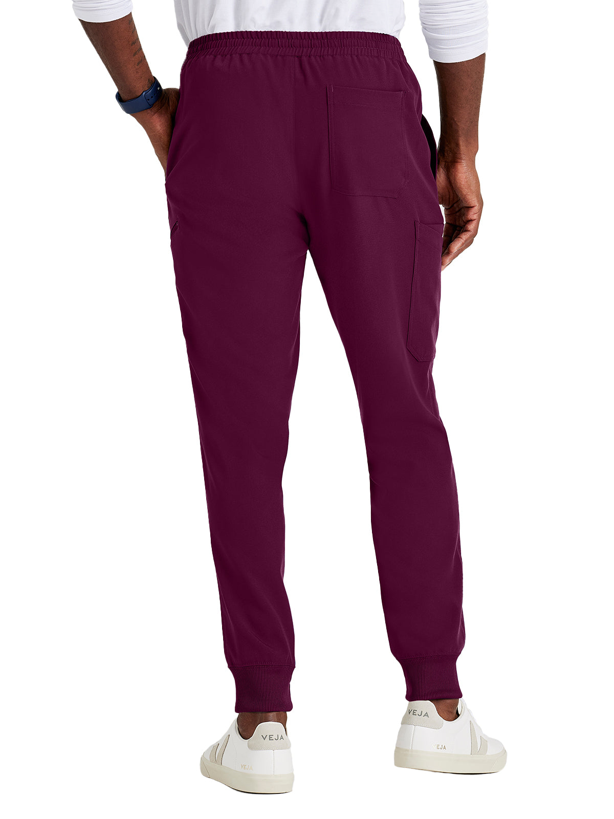 Men's Rib Cuff Jogger Style Pant - BUP602 - Wine