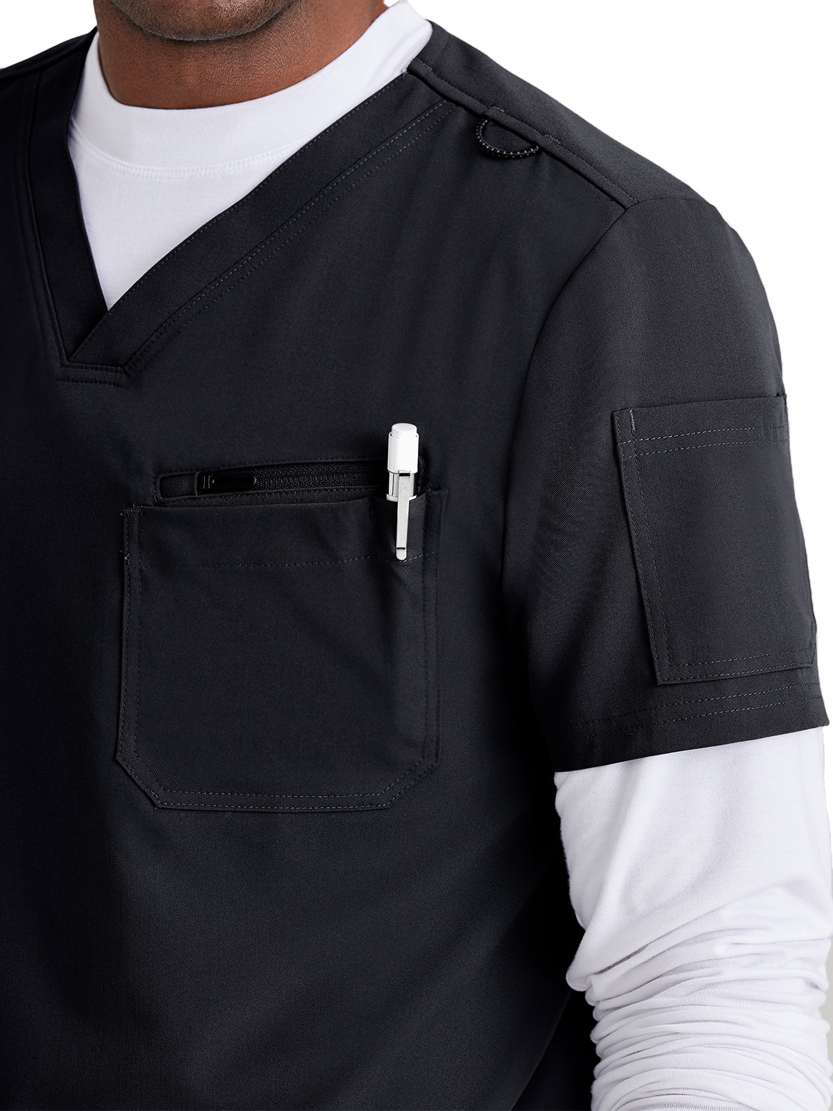 Men's Classic V-Neck Top - BUT153 - Black