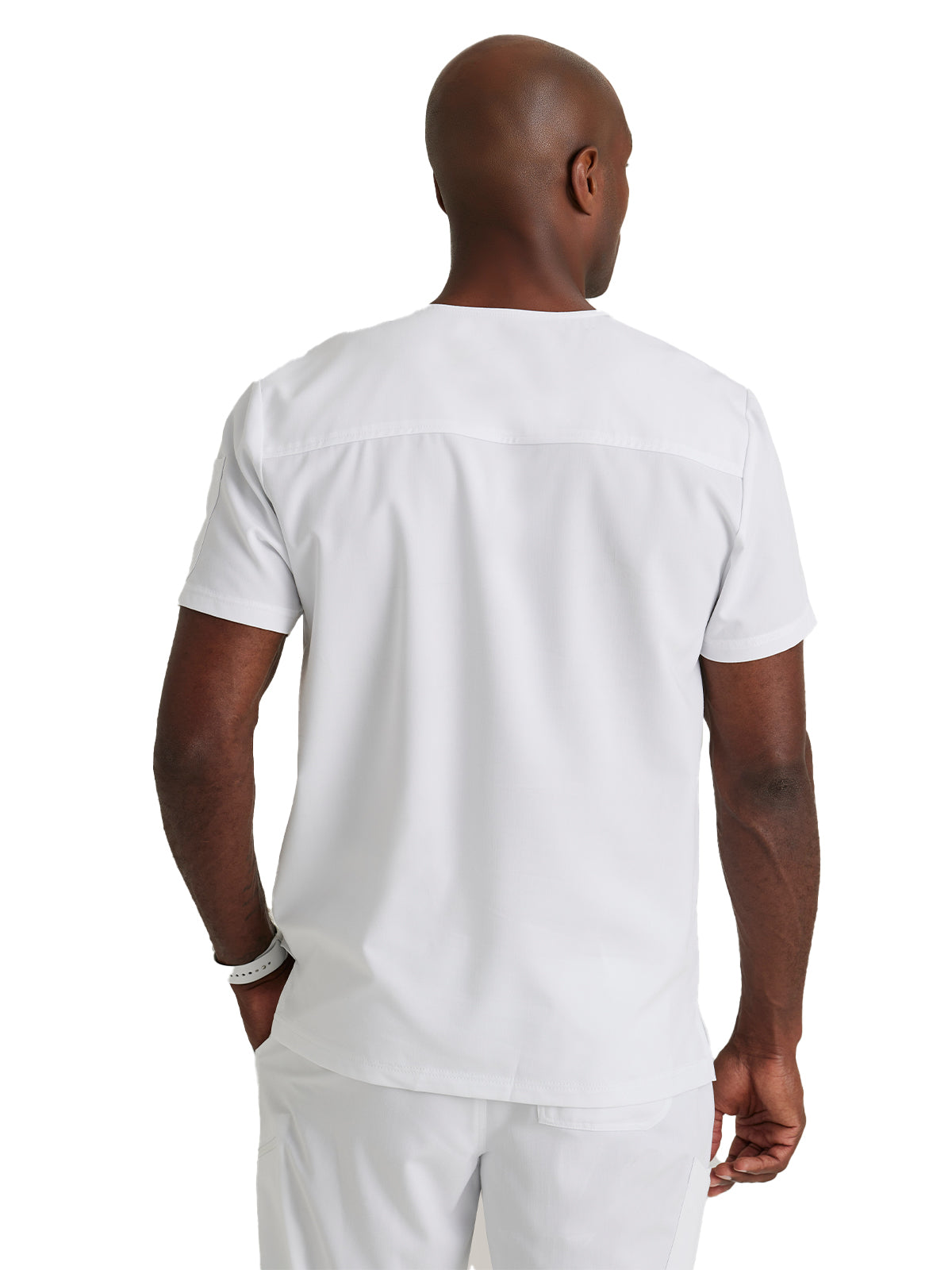 Men's Classic V-Neck Top - BUT153 - White