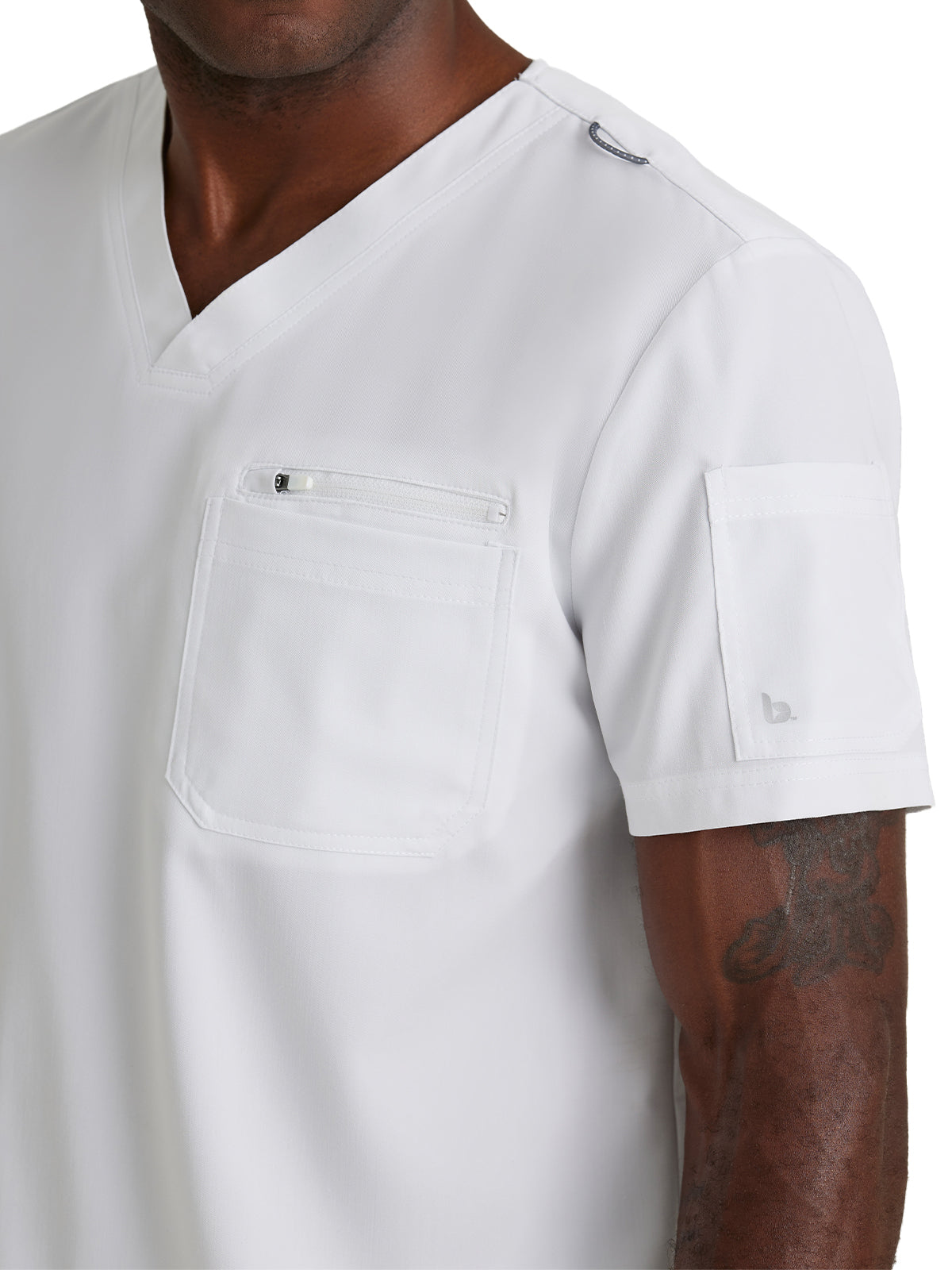 Men's Classic V-Neck Top - BUT153 - White