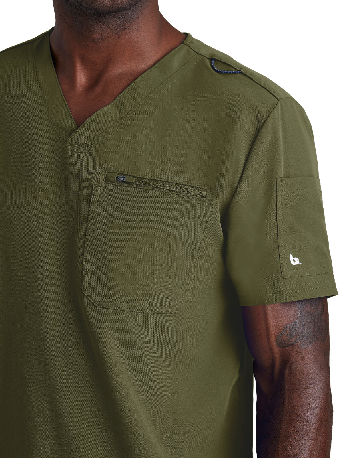 Men's Classic V-Neck Top - BUT153 - Olive