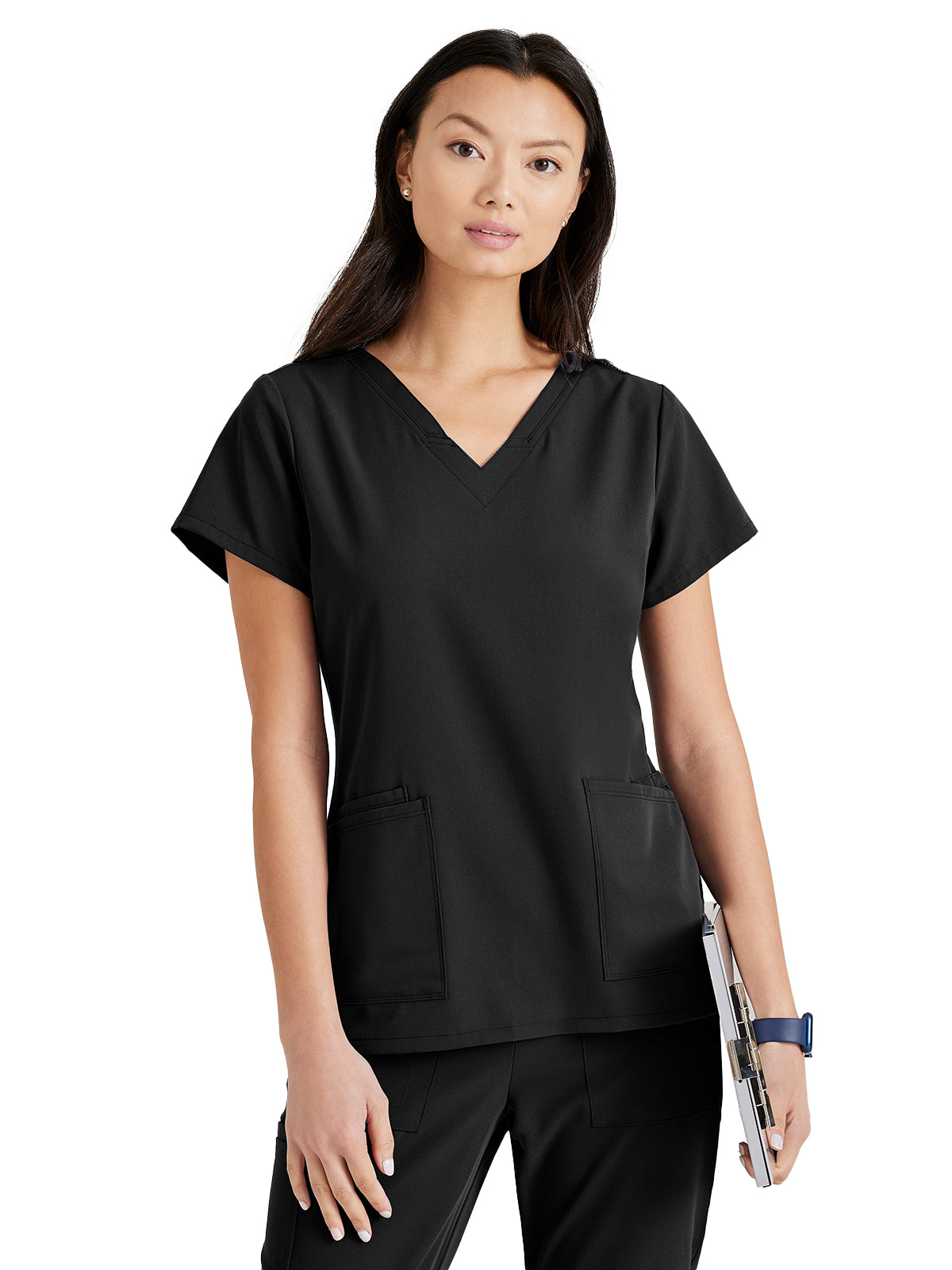 Women's Tool Strip Detail Top - BUT167 - Black