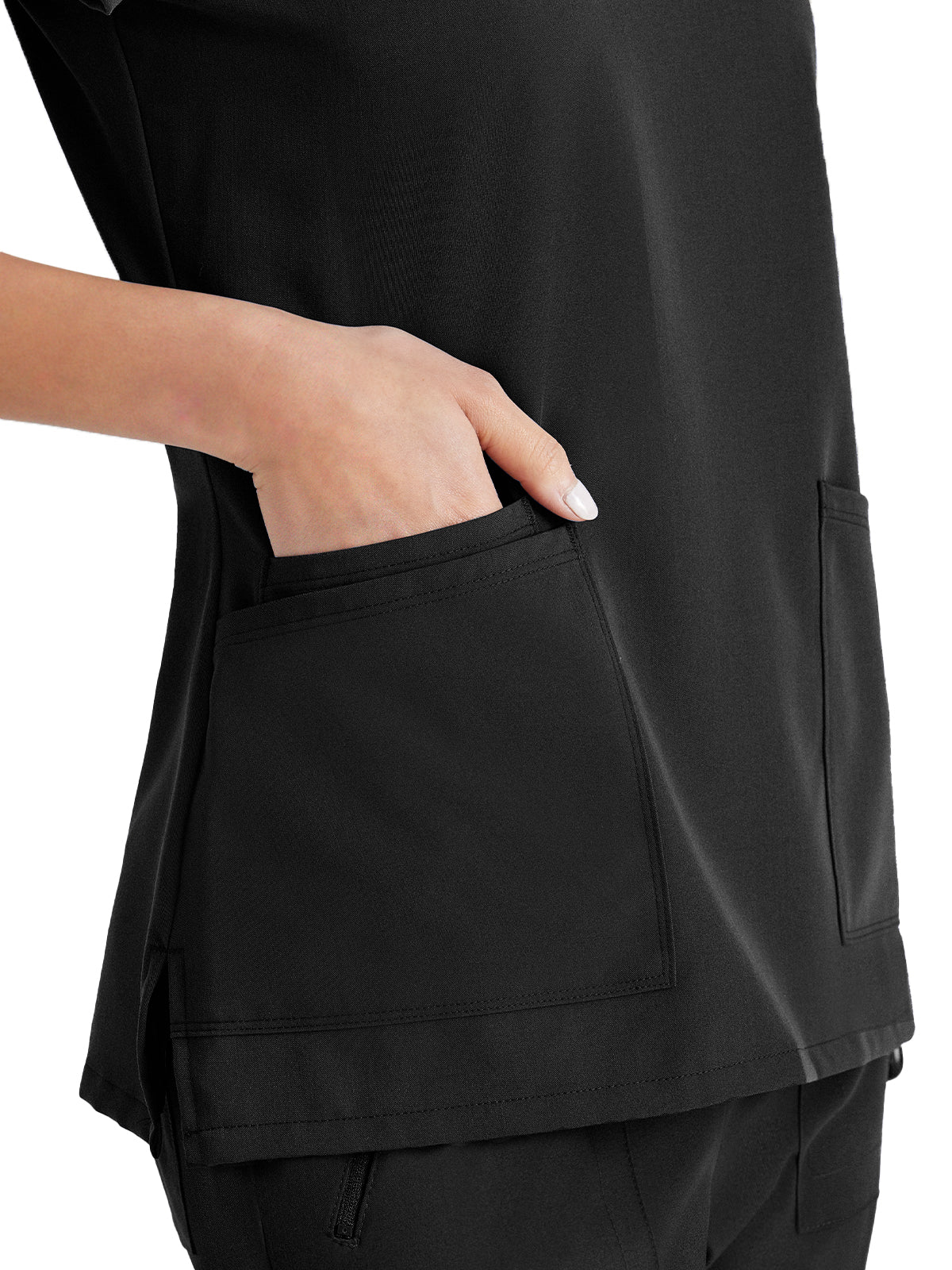 Women's Tool Strip Detail Top - BUT167 - Black