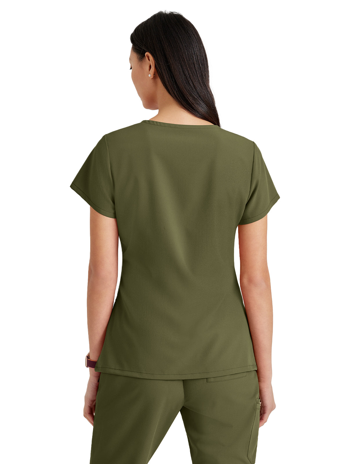 Women's Tool Strip Detail Top - BUT167 - Olive